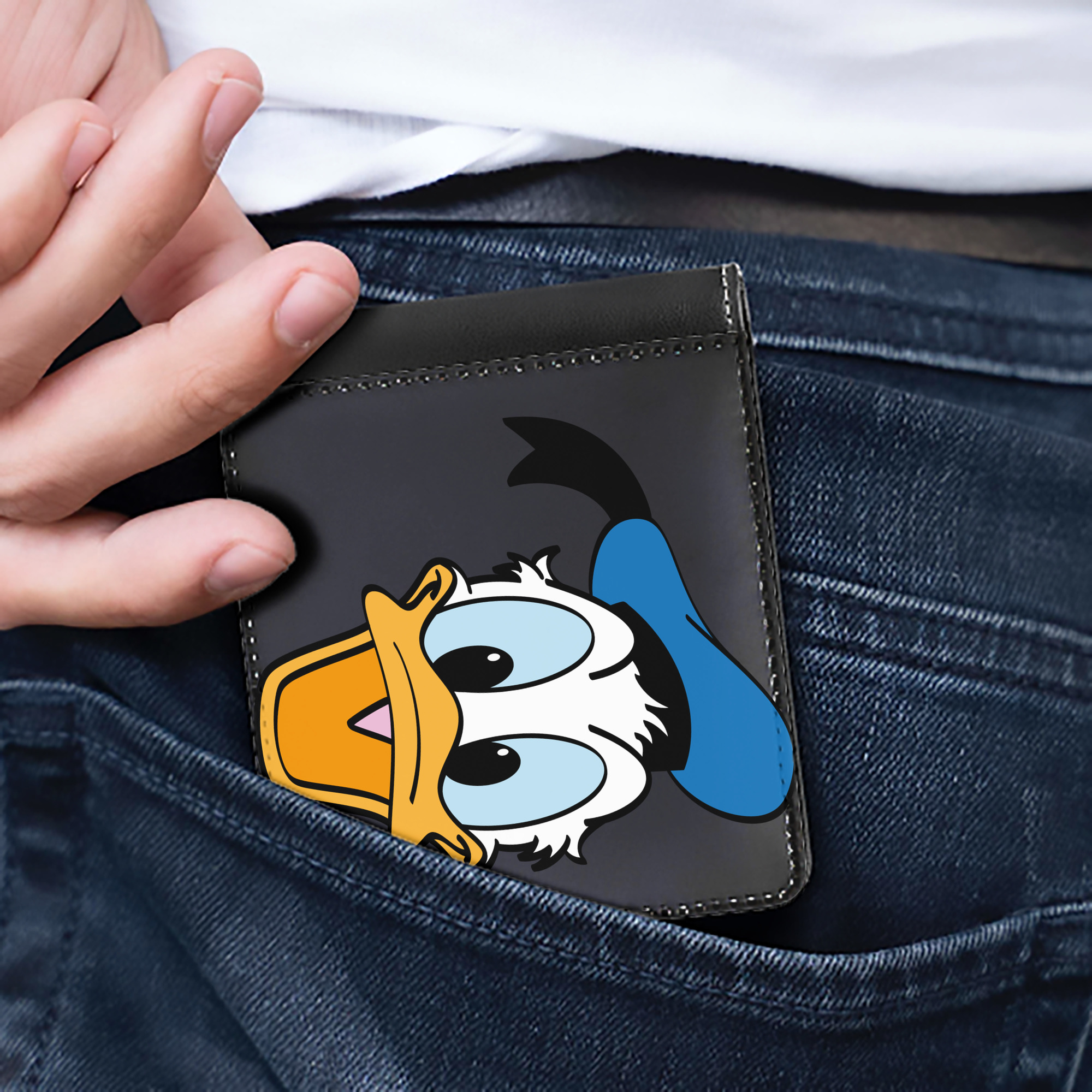 （画像用） ミッキーマウス Mickey Mouse 二つ折り革財布