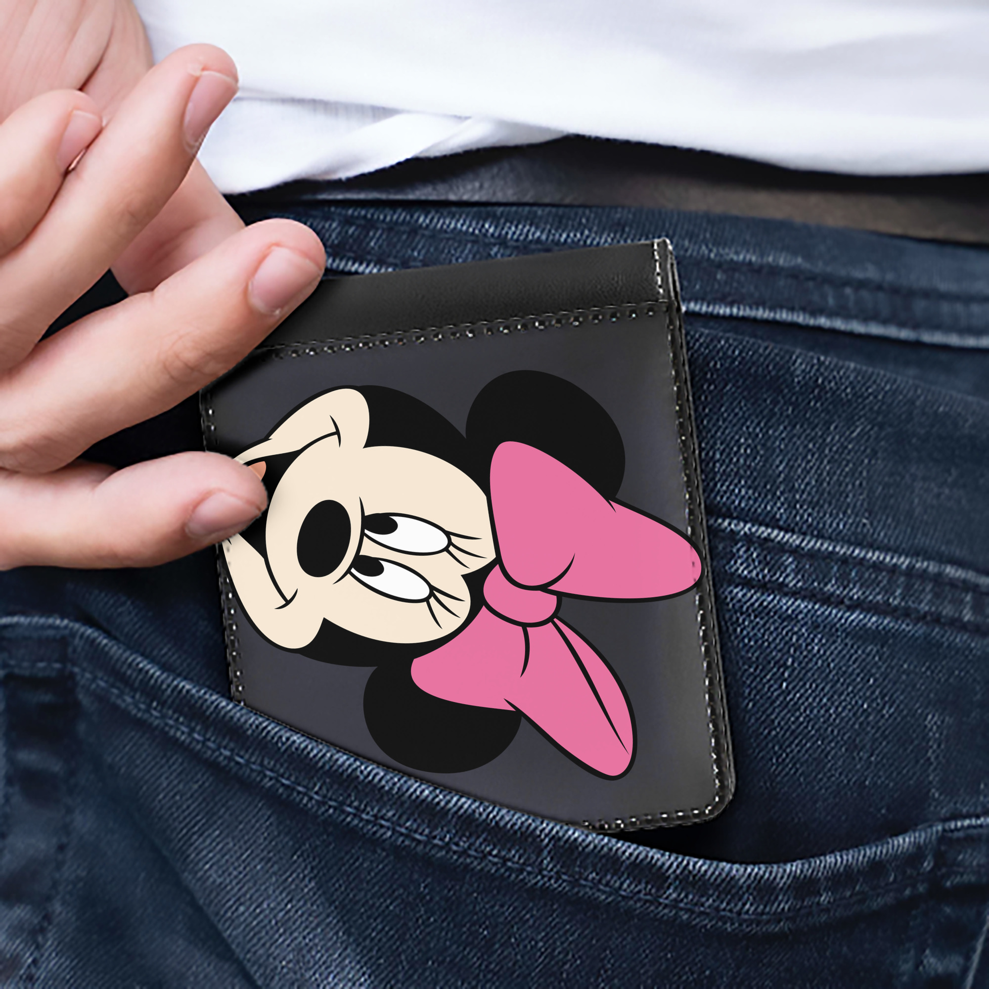 （画像用） ミッキーマウス Mickey Mouse 二つ折り革財布