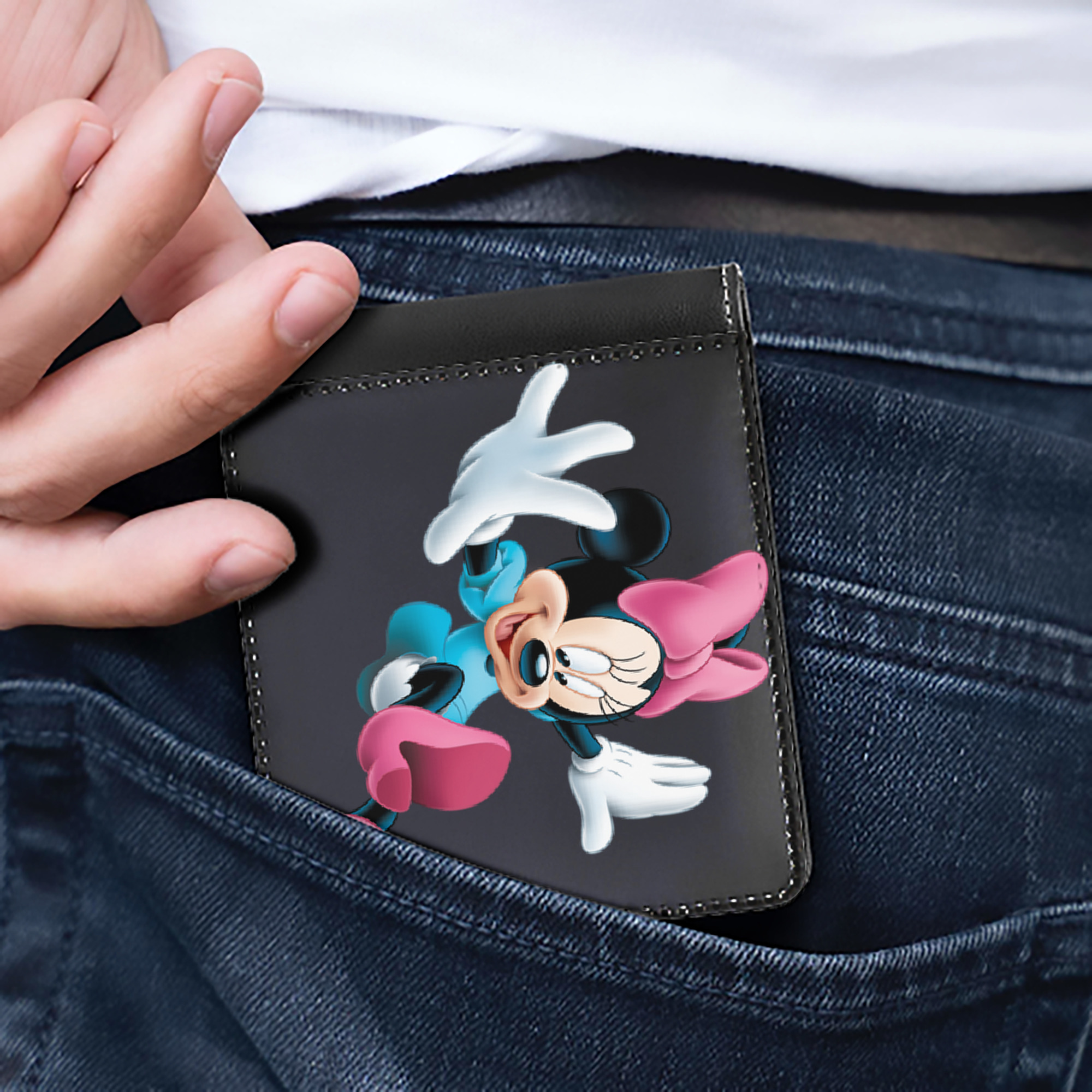 （画像用） ミッキーマウス Mickey Mouse 二つ折り革財布