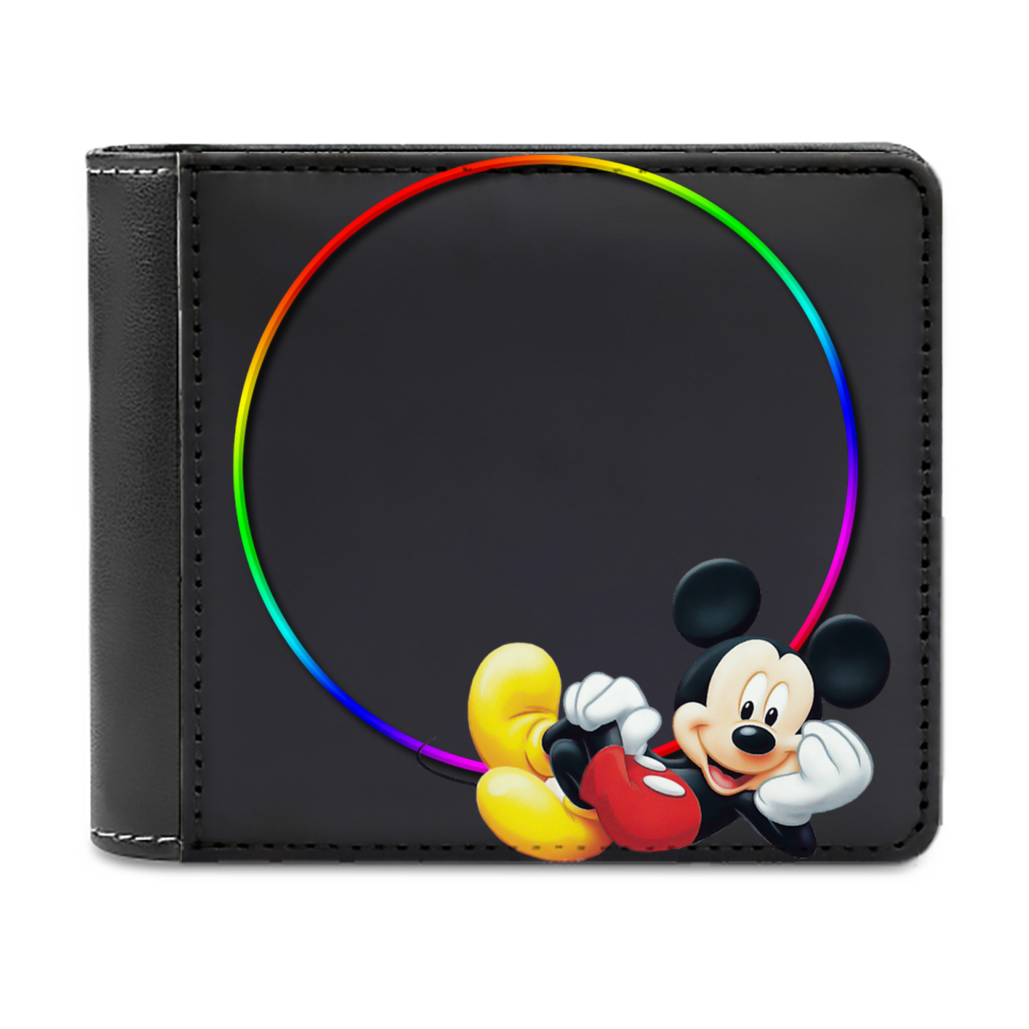 （画像用） ミッキーマウス Mickey Mouse 二つ折り革財布