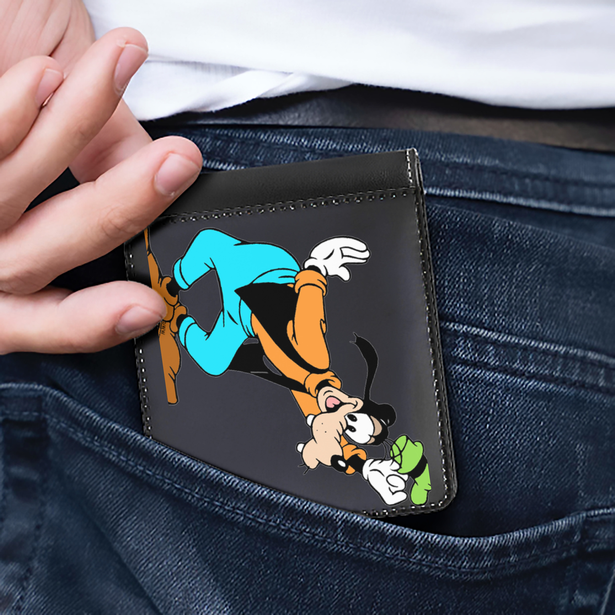 （画像用） ミッキーマウス Mickey Mouse 二つ折り革財布
