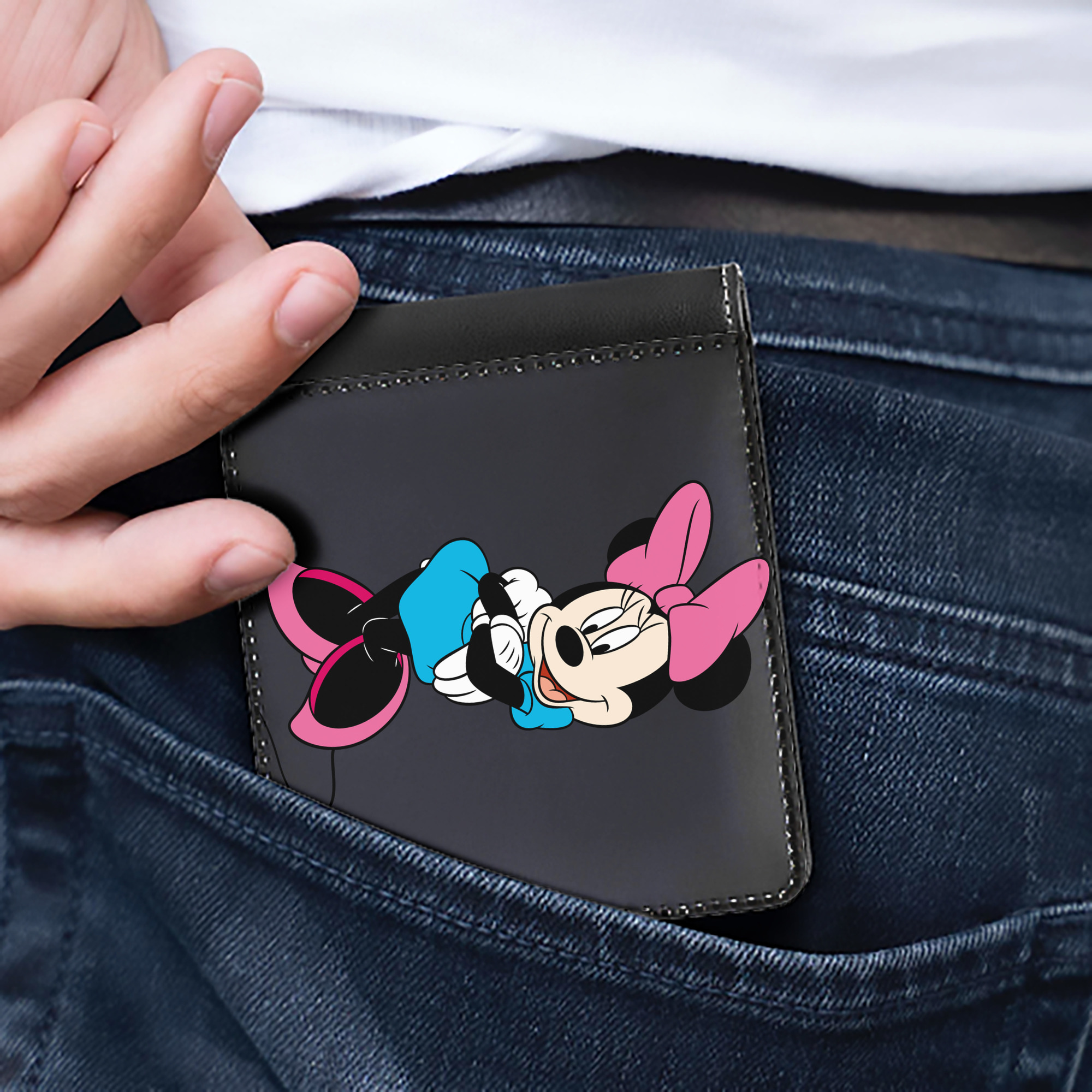 （画像用） ミッキーマウス Mickey Mouse 二つ折り革財布