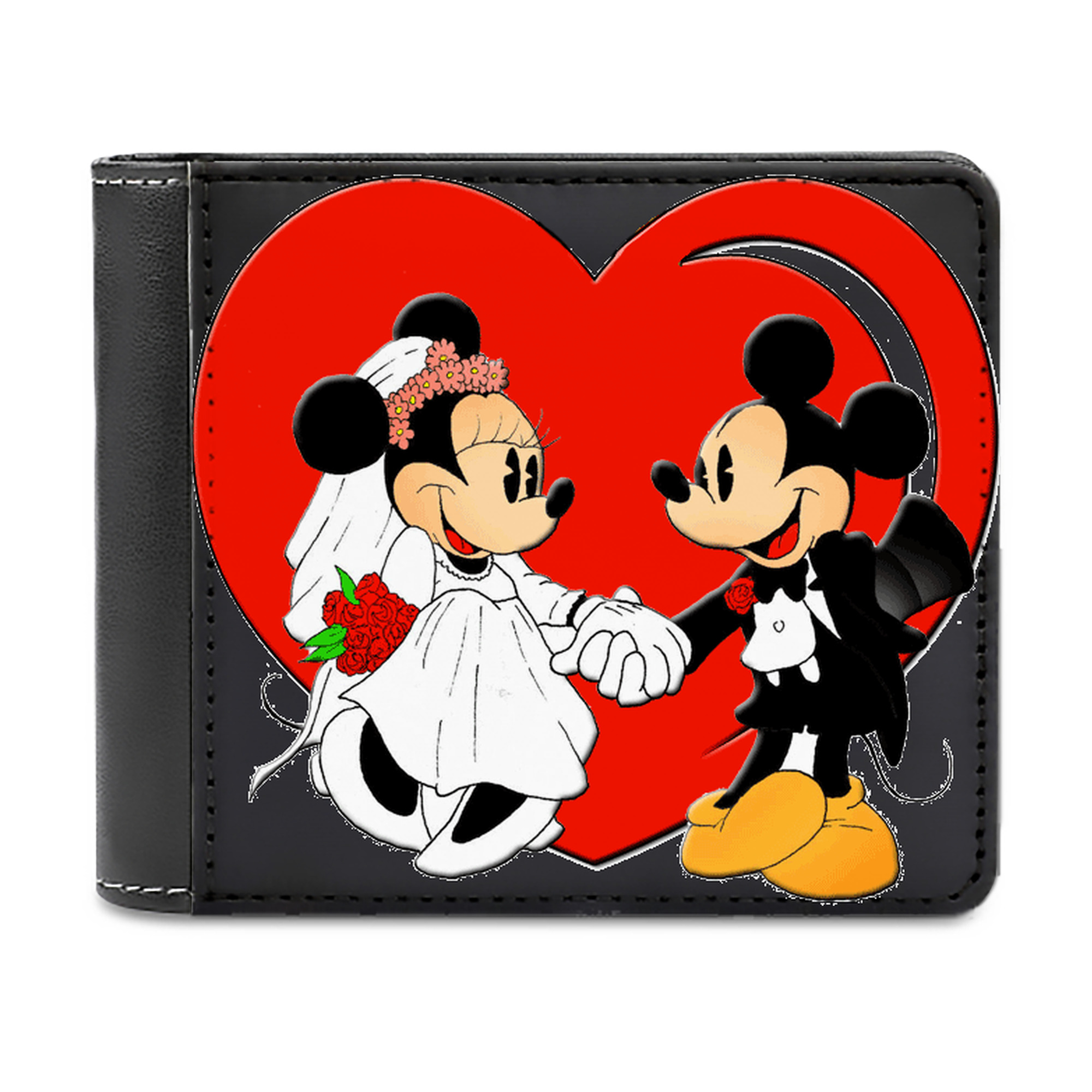 （画像用） ミッキーマウス Mickey Mouse 二つ折り革財布
