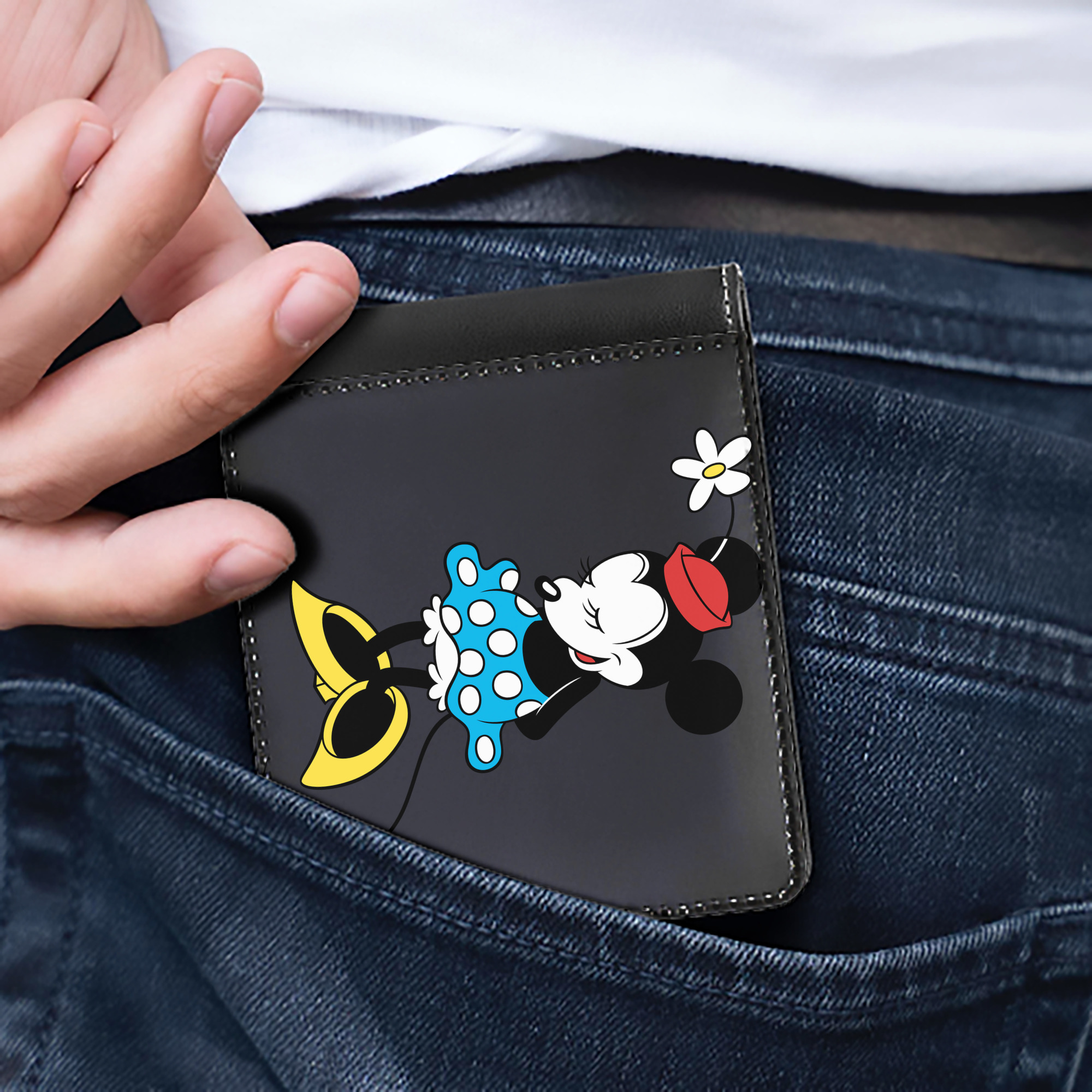（画像用） ミッキーマウス Mickey Mouse 二つ折り革財布