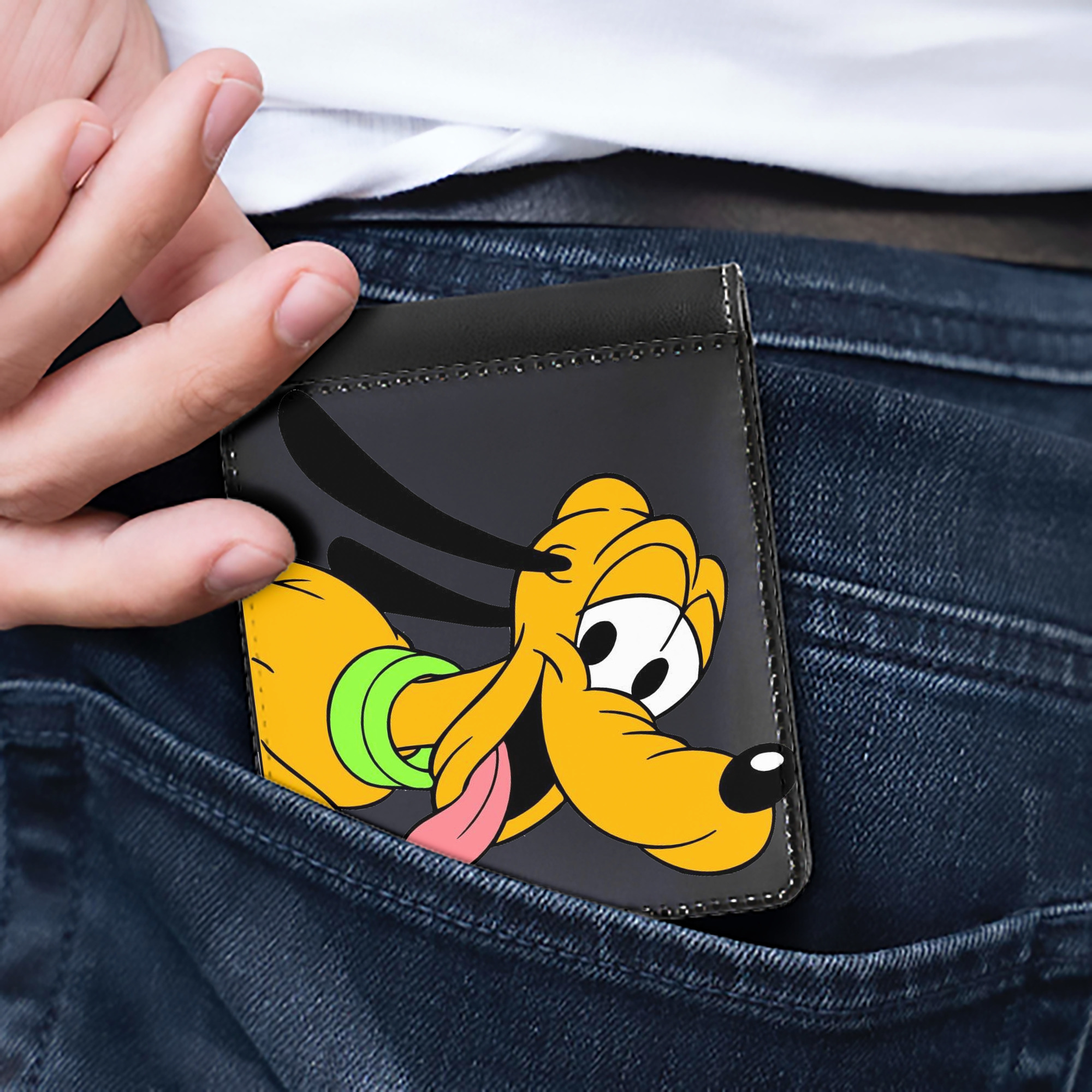 （画像用） ミッキーマウス Mickey Mouse 二つ折り革財布