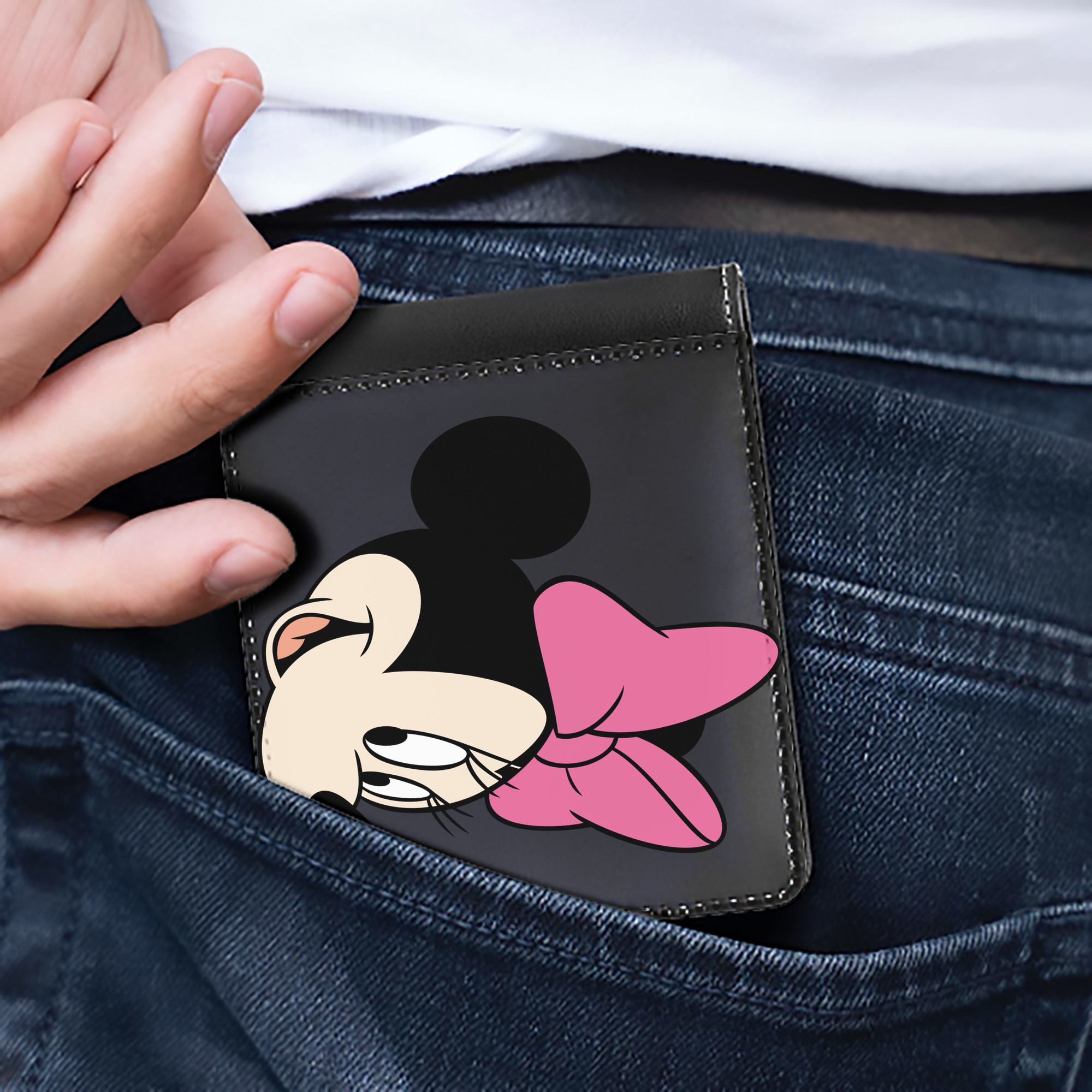 （画像用） ミッキーマウス Mickey Mouse 二つ折り革財布