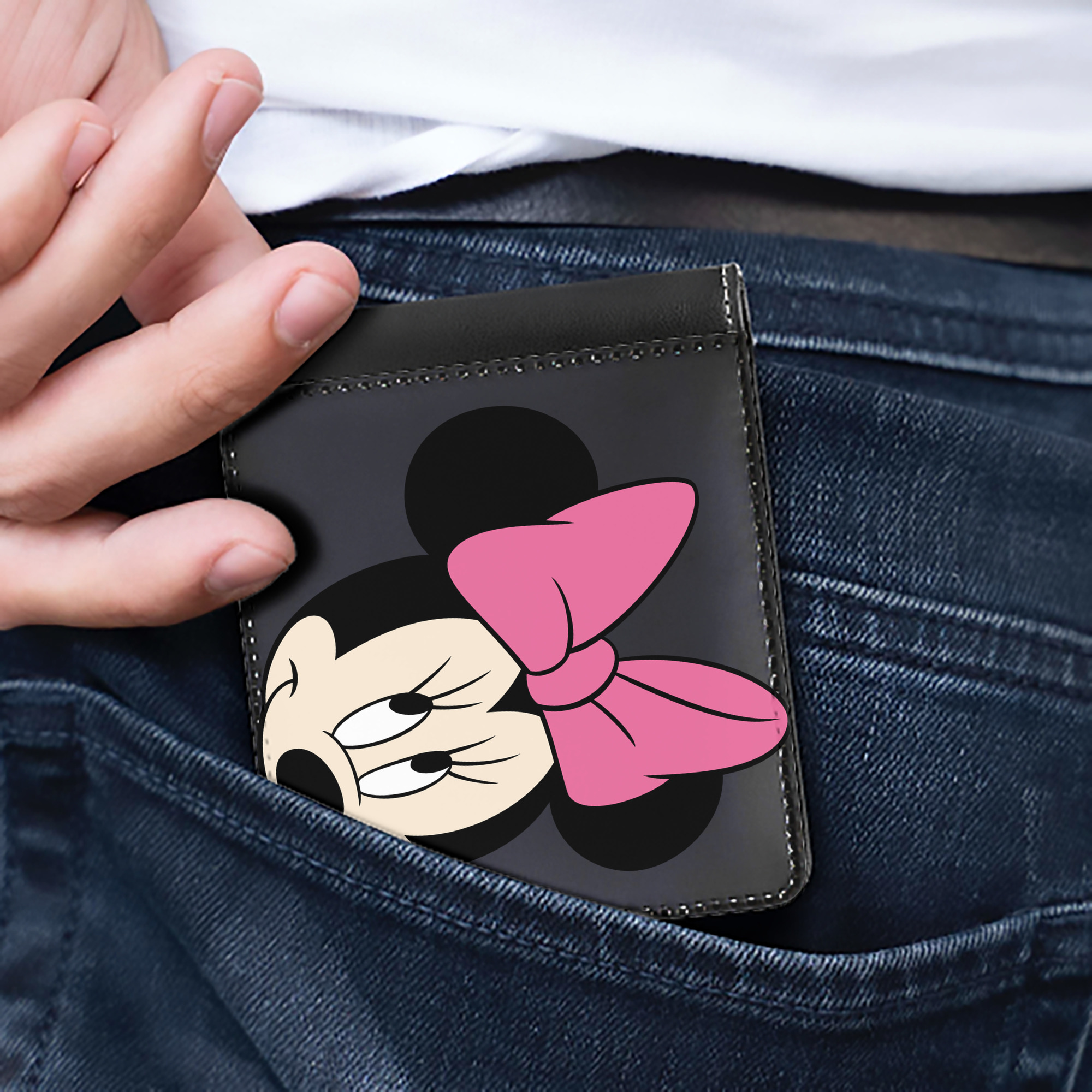 （画像用） ミッキーマウス Mickey Mouse 二つ折り革財布
