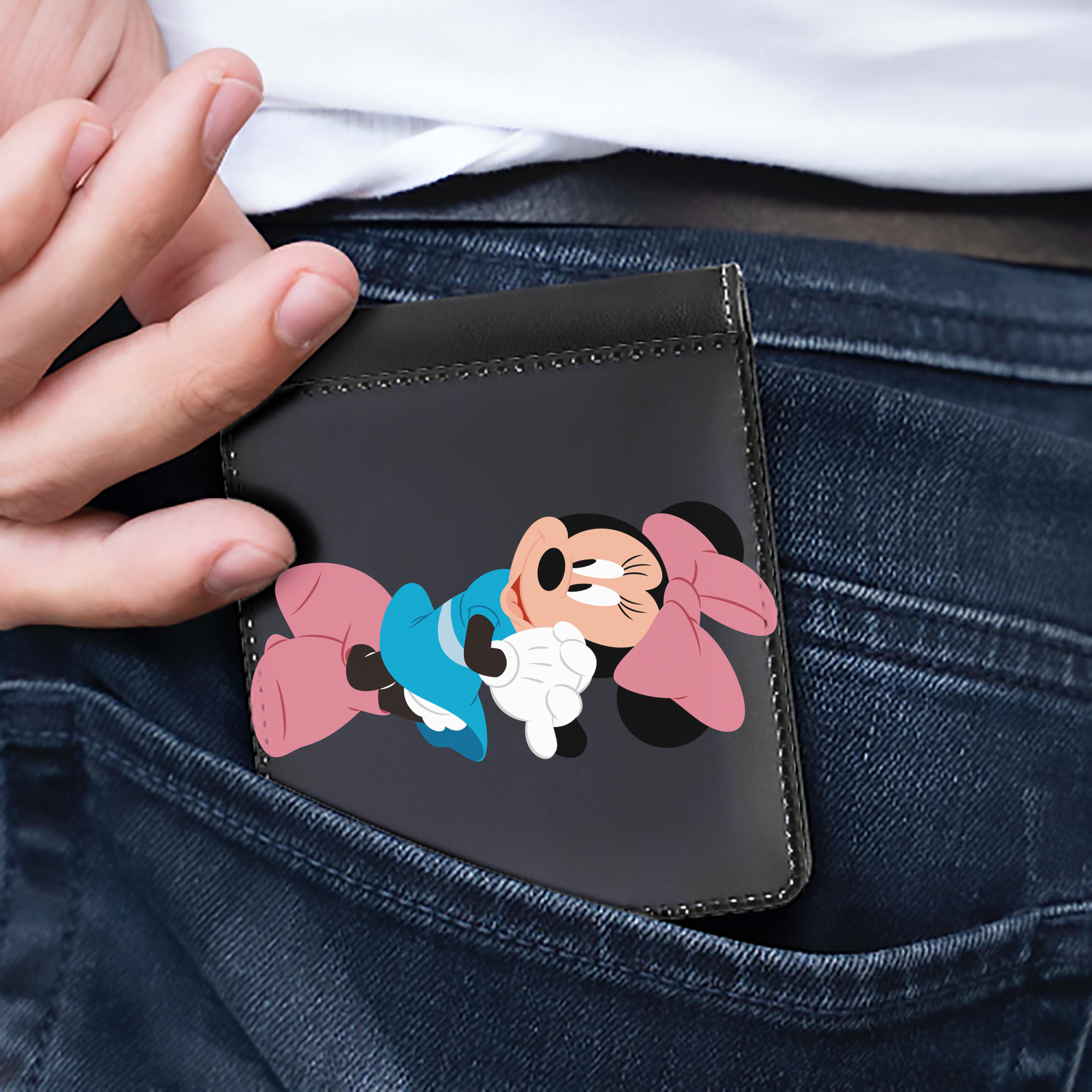 （画像用） ミッキーマウス Mickey Mouse 二つ折り革財布