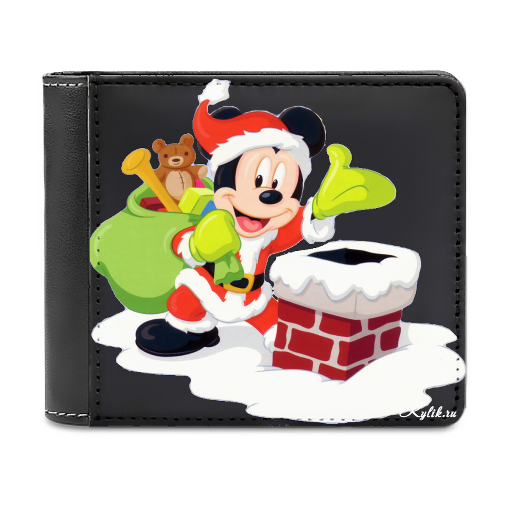 （画像用） ミッキーマウス Mickey Mouse 二つ折り革財布
