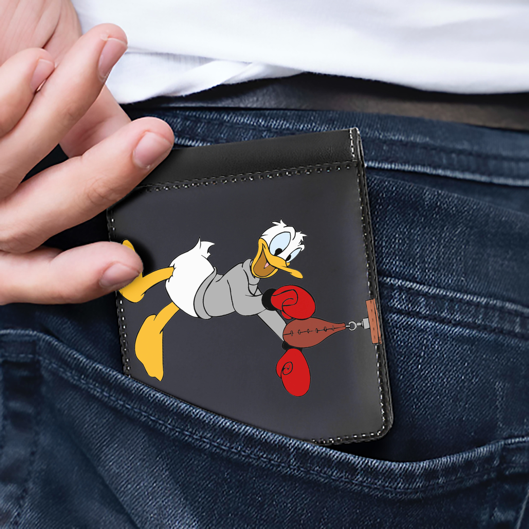 （画像用） ミッキーマウス Mickey Mouse 二つ折り革財布