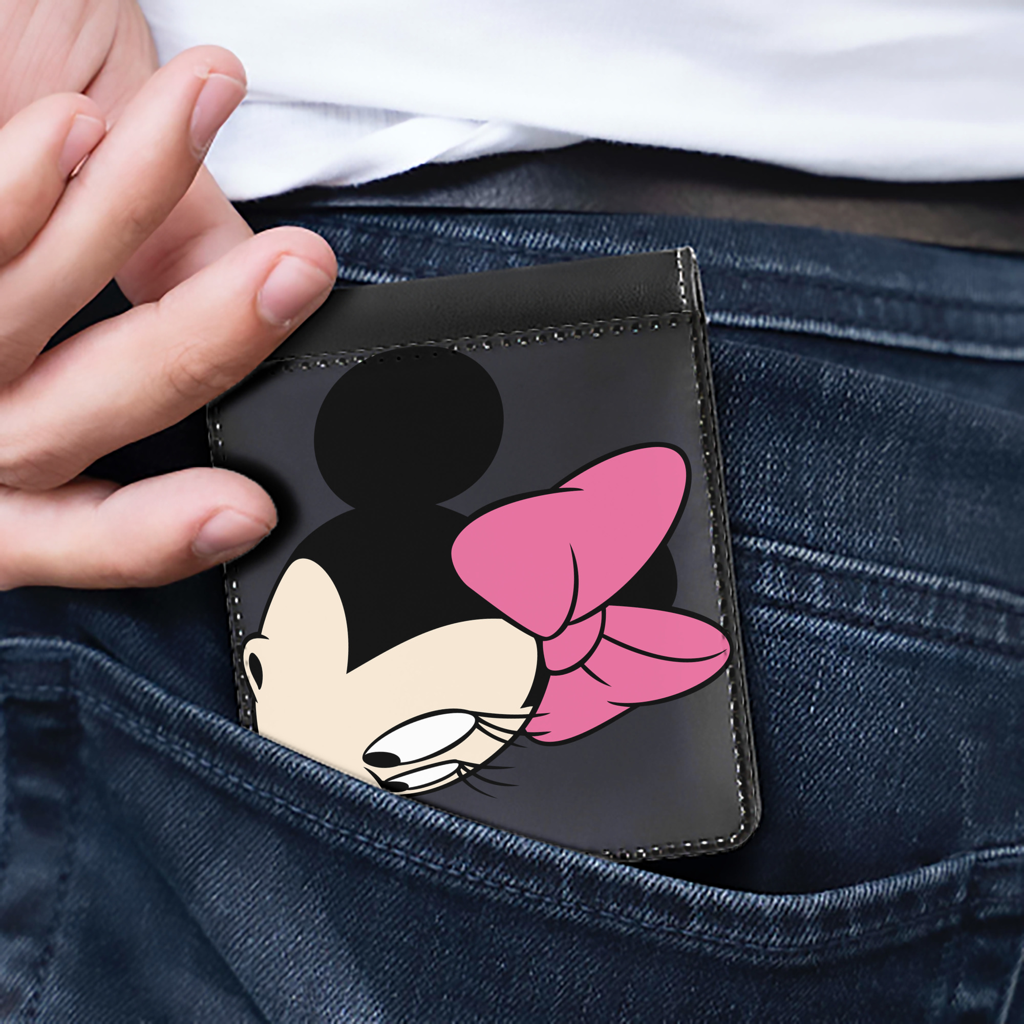 （画像用） ミッキーマウス Mickey Mouse 二つ折り革財布