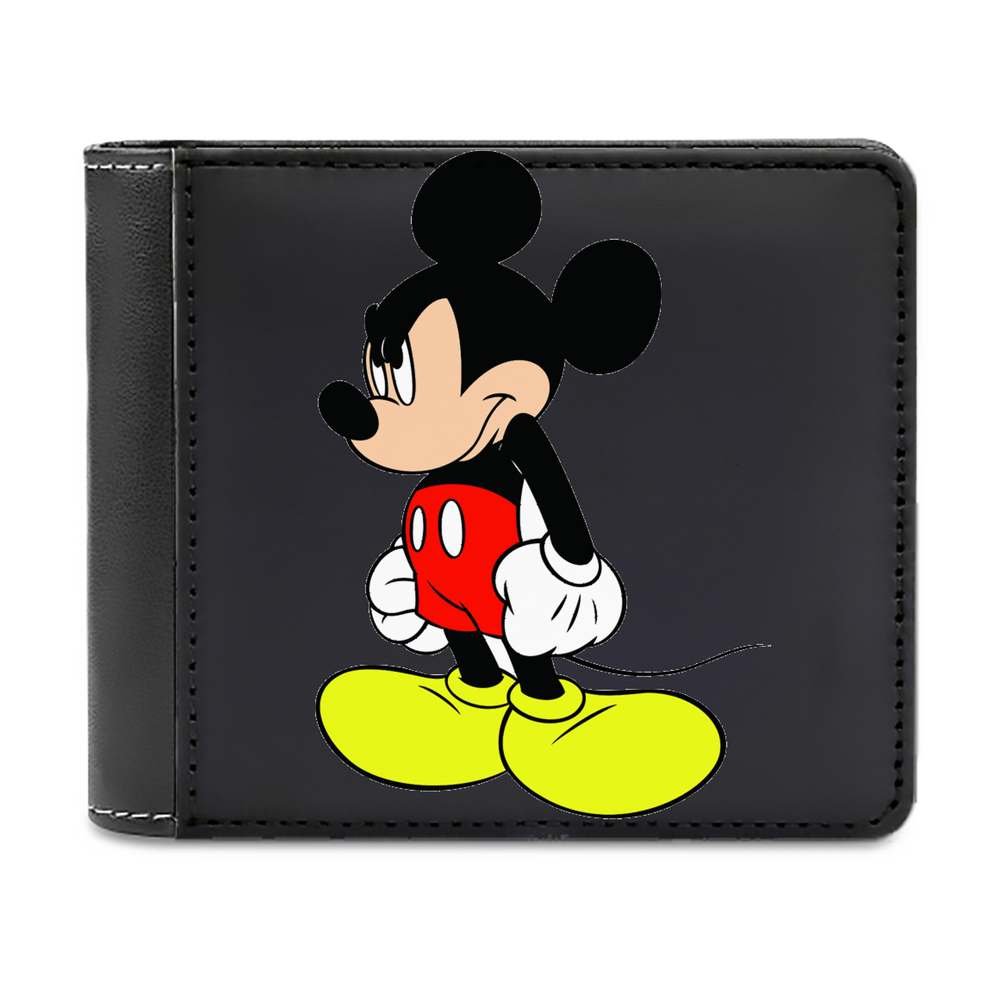 （画像用） ミッキーマウス Mickey Mouse 二つ折り革財布