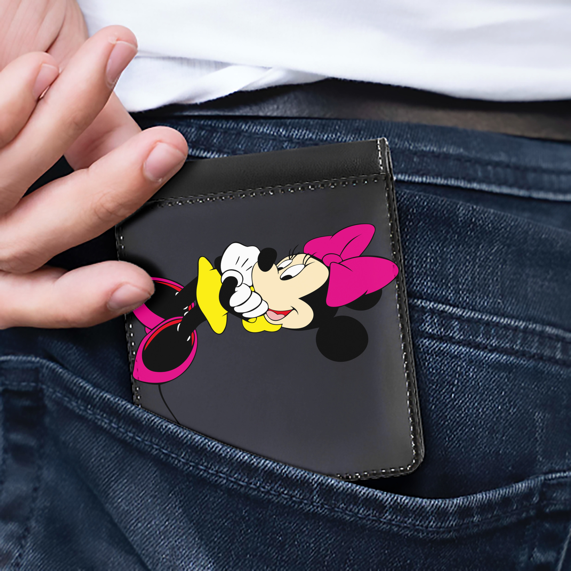 （画像用） ミッキーマウス Mickey Mouse 二つ折り革財布
