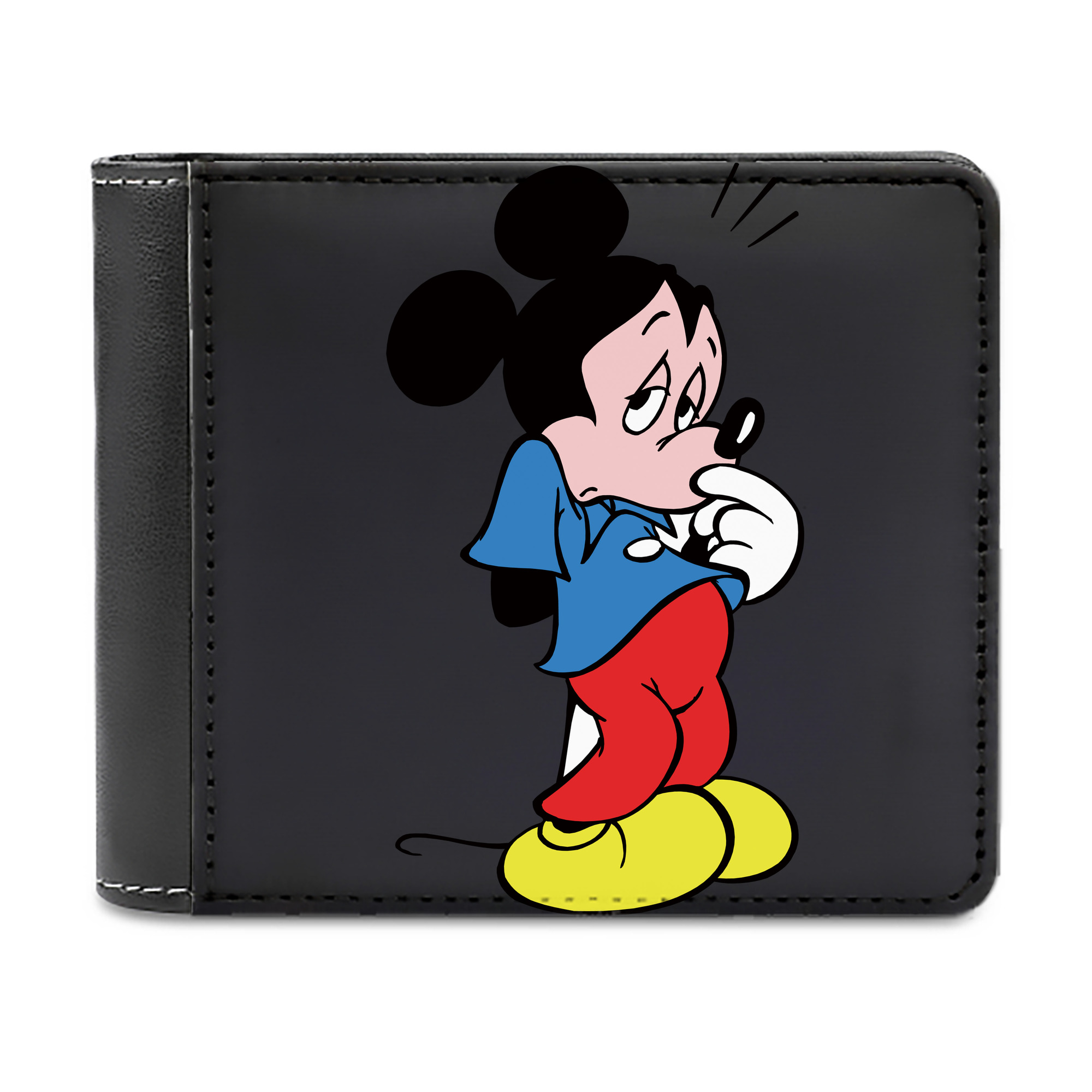 （画像用） ミッキーマウス Mickey Mouse 二つ折り革財布
