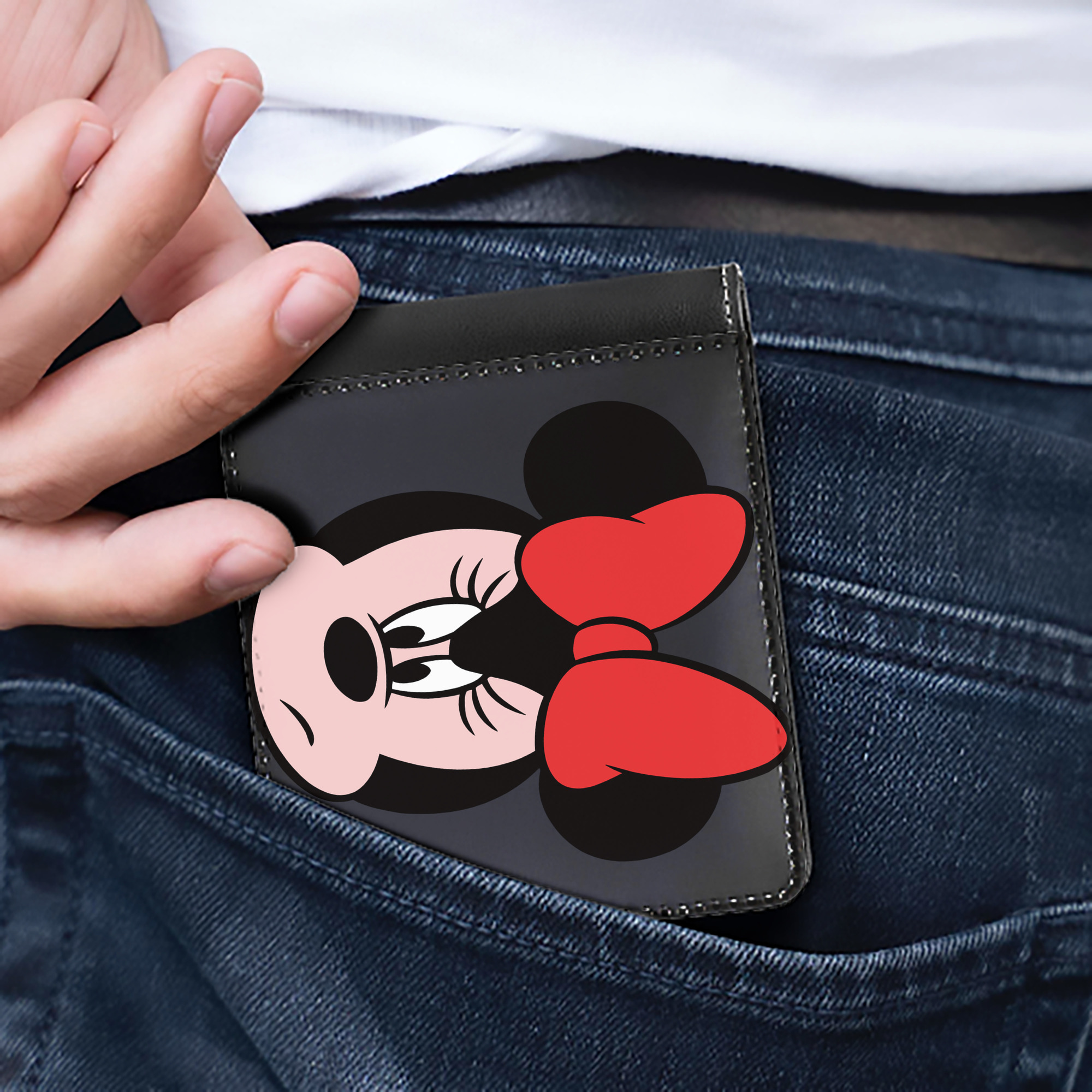 （画像用） ミッキーマウス Mickey Mouse 二つ折り革財布