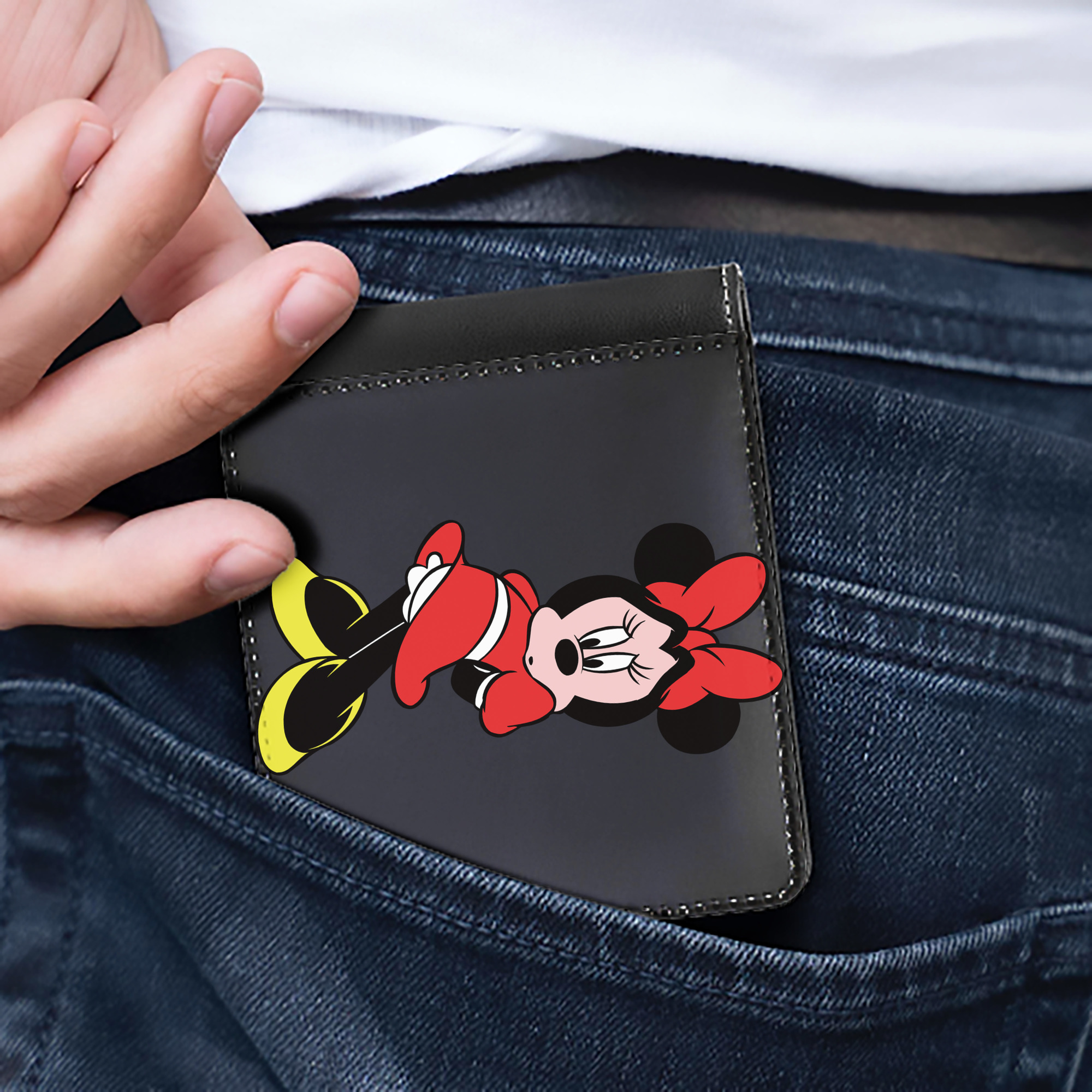 （画像用） ミッキーマウス Mickey Mouse 二つ折り革財布