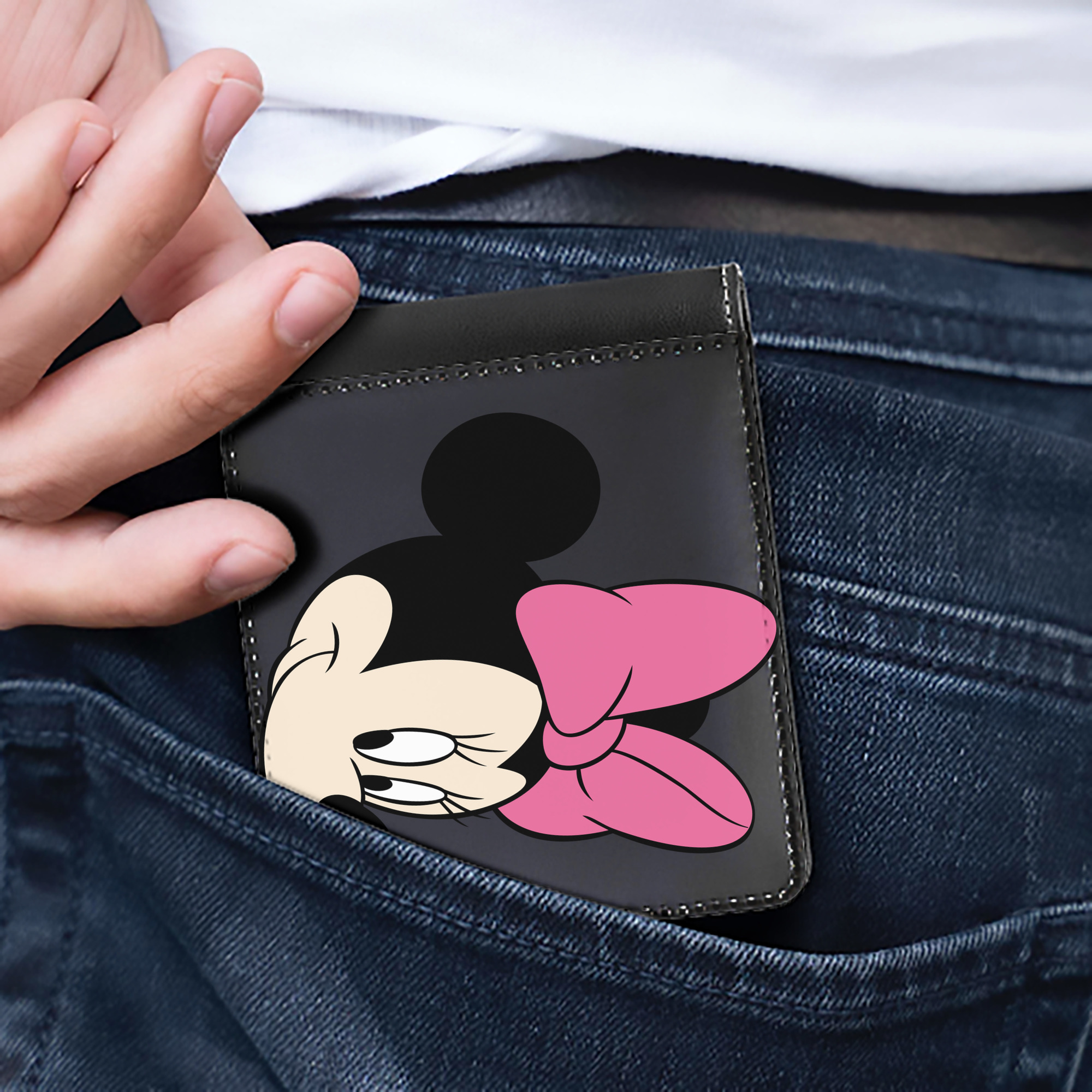 （画像用） ミッキーマウス Mickey Mouse 二つ折り革財布