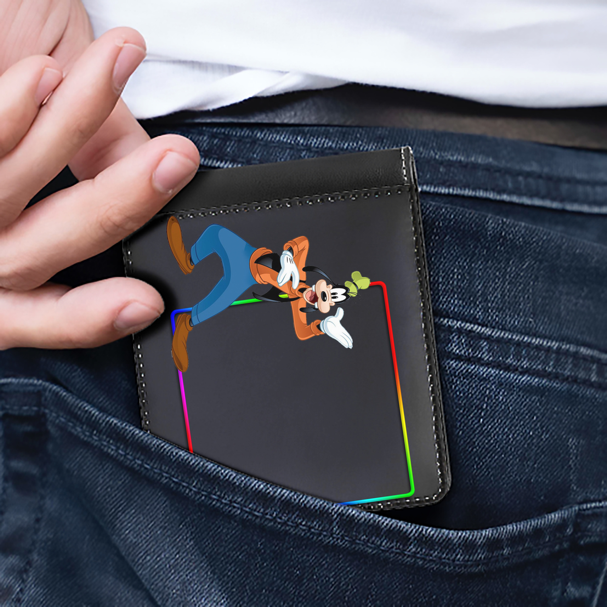 （画像用） ミッキーマウス Mickey Mouse 二つ折り革財布