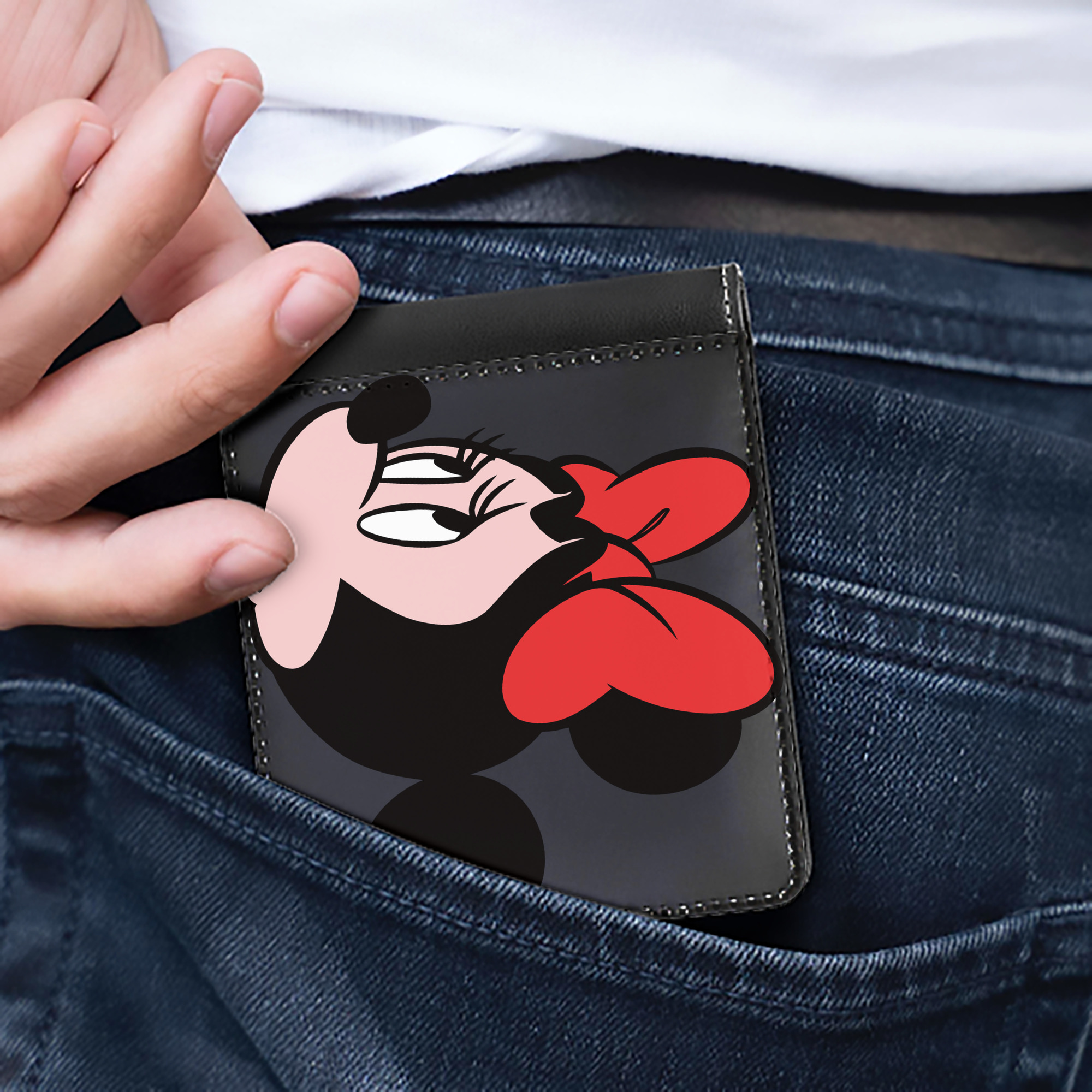 （画像用） ミッキーマウス Mickey Mouse 二つ折り革財布