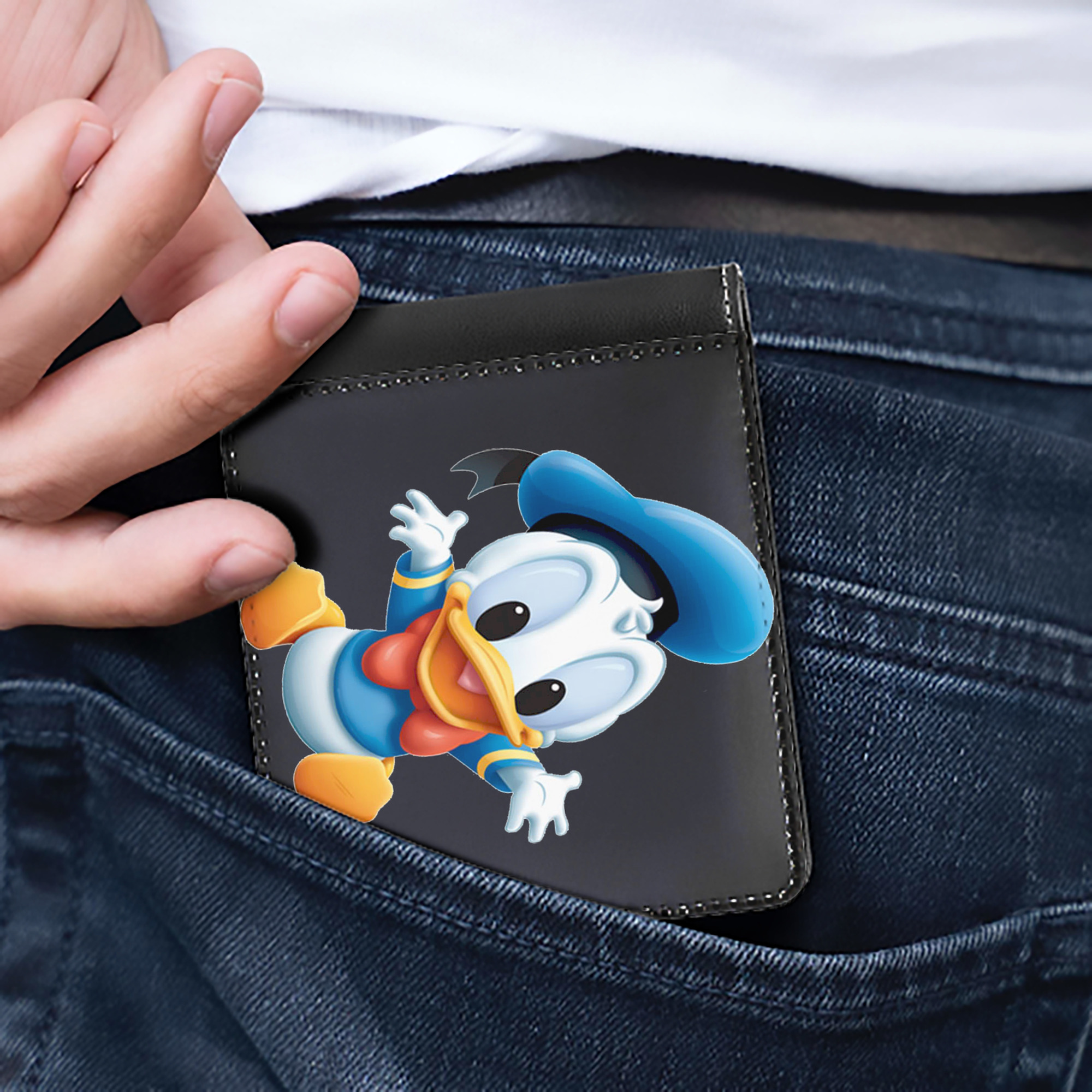 （画像用） ミッキーマウス Mickey Mouse 二つ折り革財布