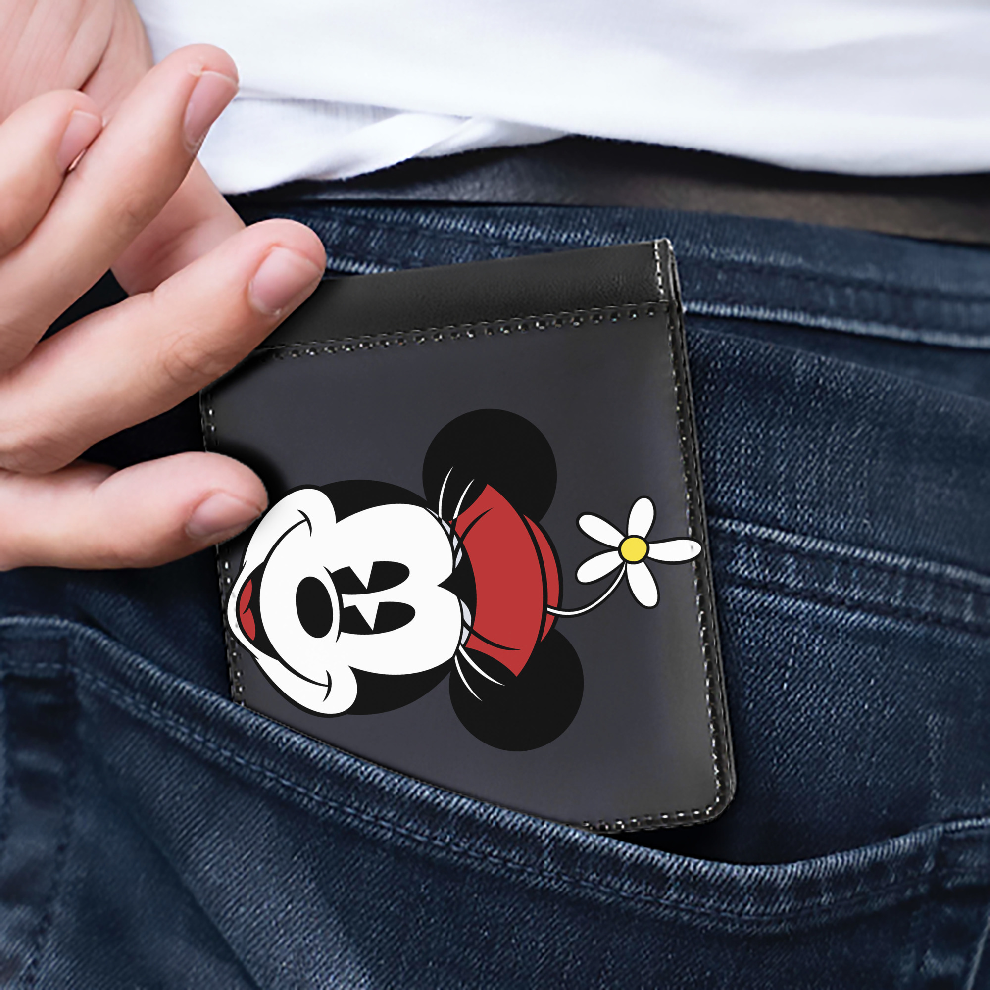 （画像用） ミッキーマウス Mickey Mouse 二つ折り革財布