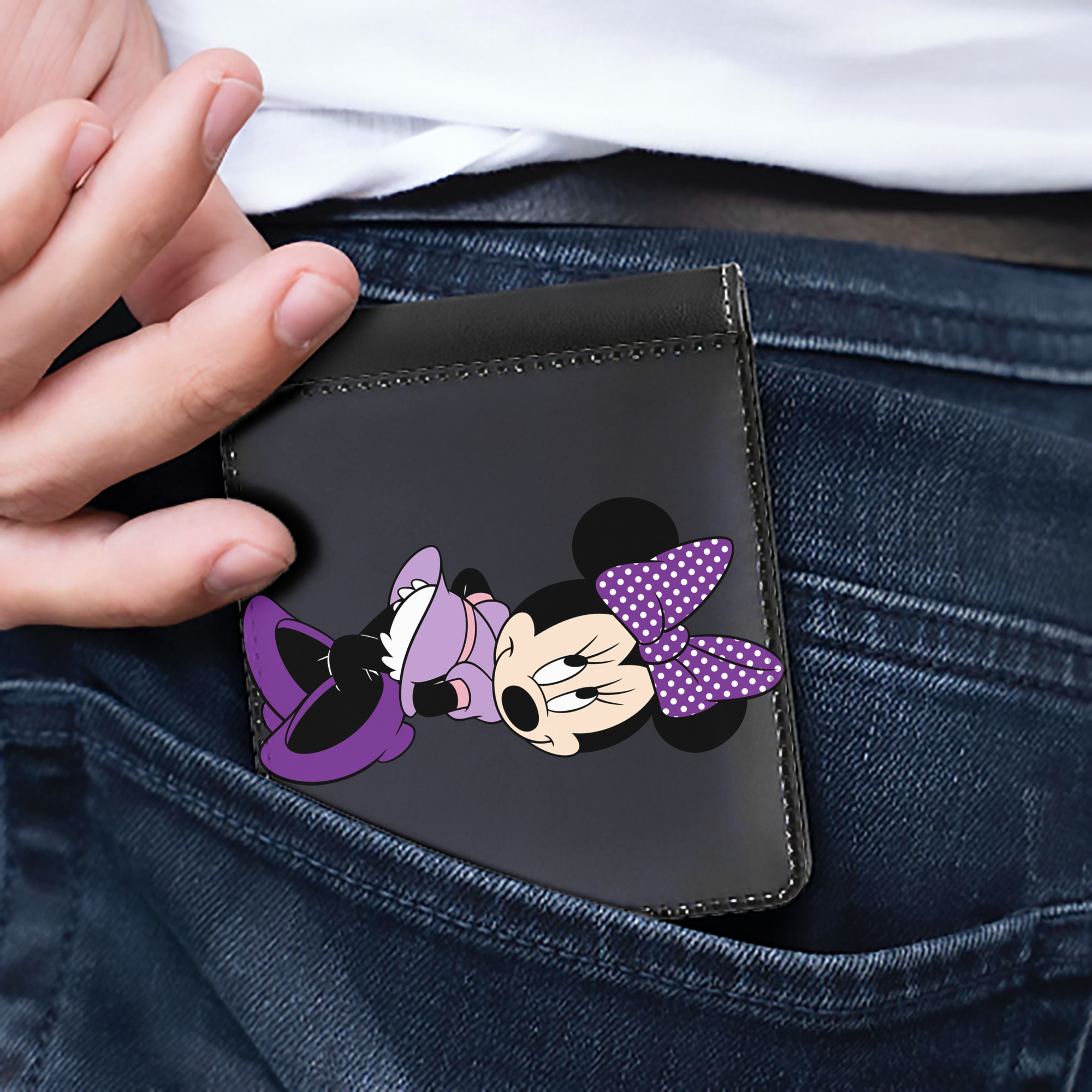 （画像用） ミッキーマウス Mickey Mouse 二つ折り革財布