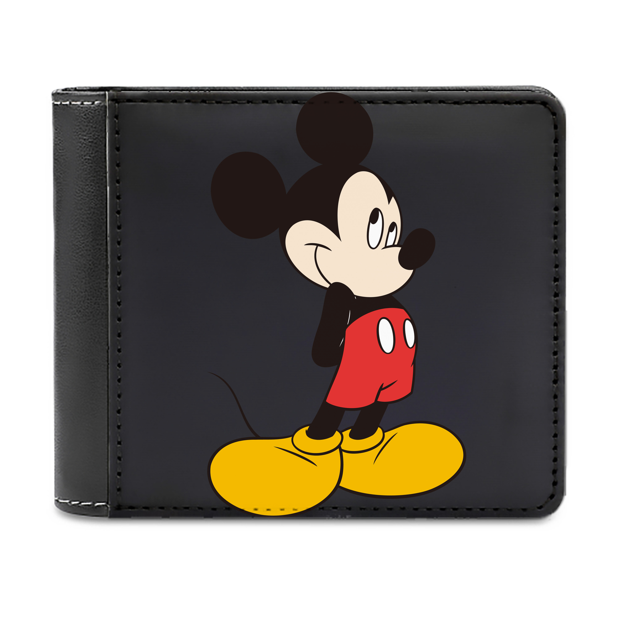 （画像用） ミッキーマウス Mickey Mouse 二つ折り革財布