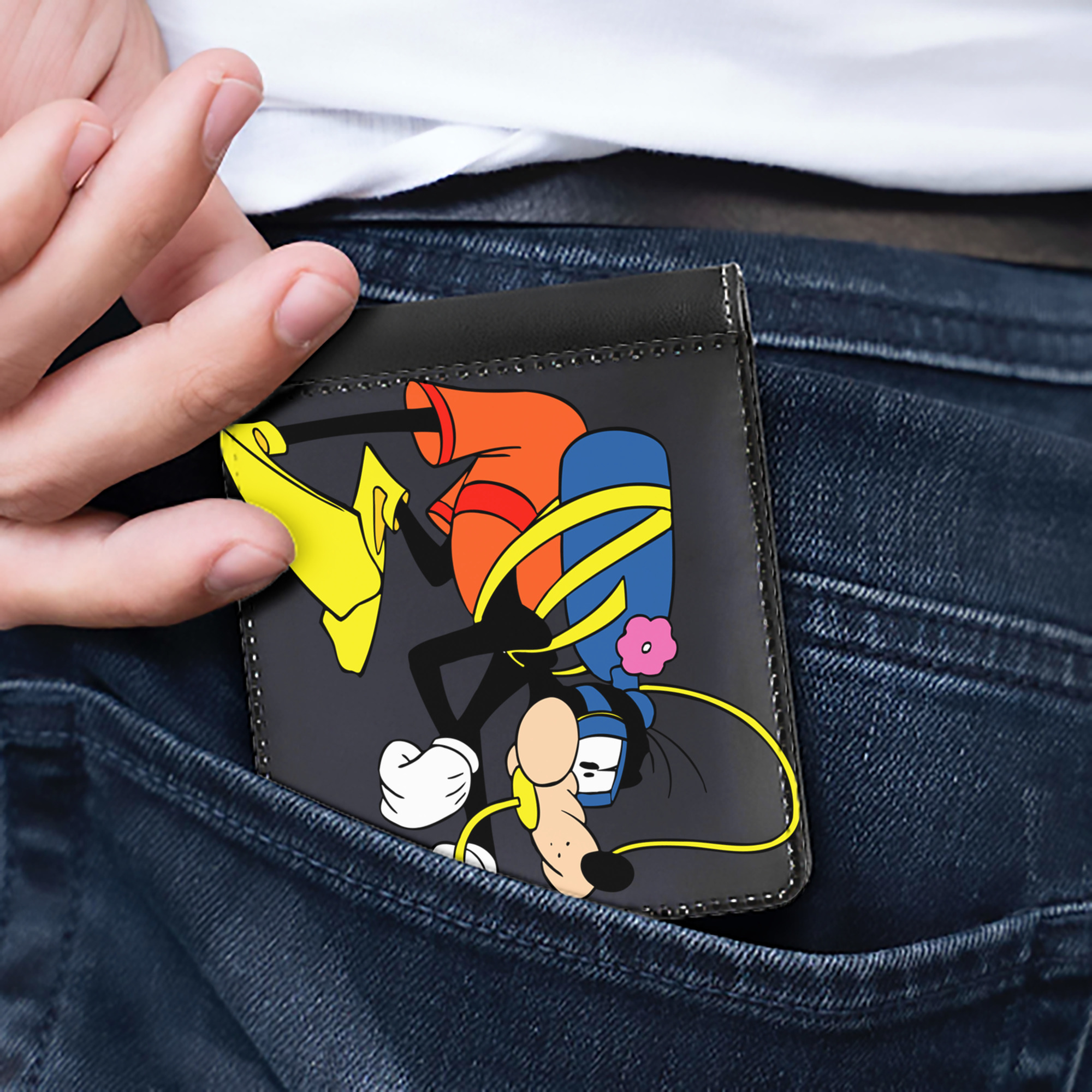 （画像用） ミッキーマウス Mickey Mouse 二つ折り革財布