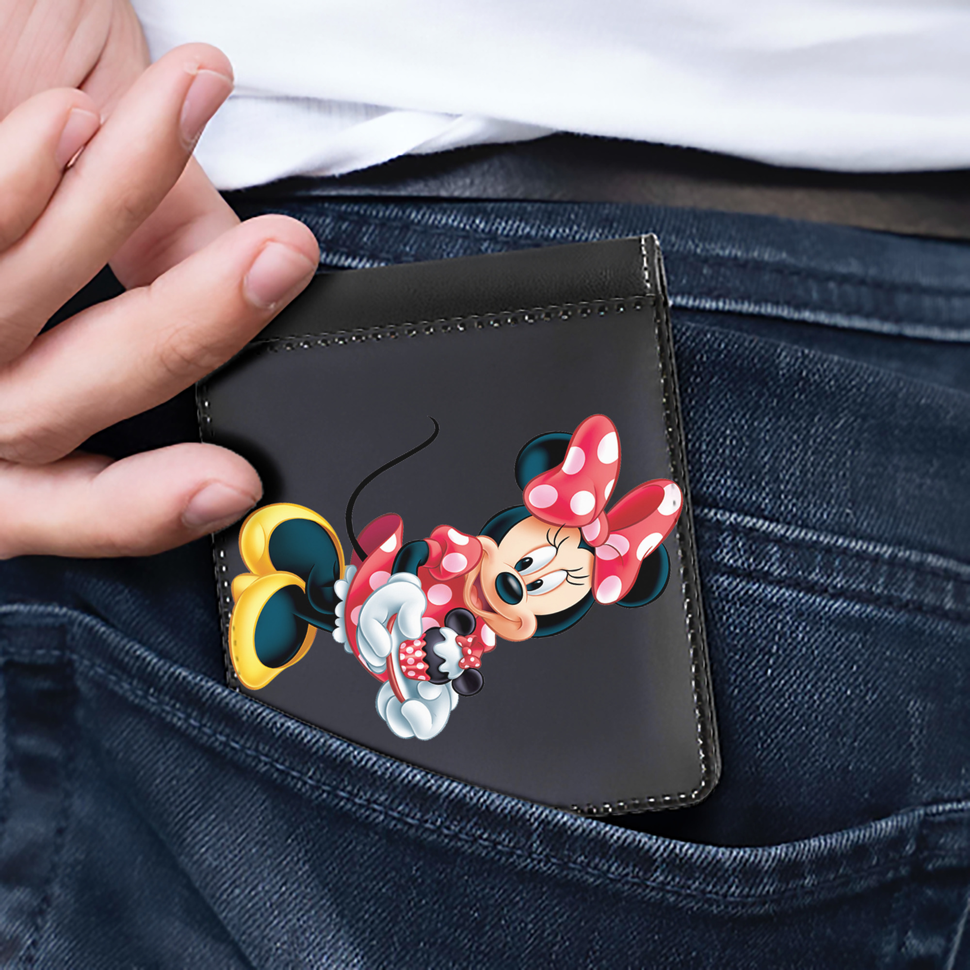 （画像用） ミッキーマウス Mickey Mouse 二つ折り革財布