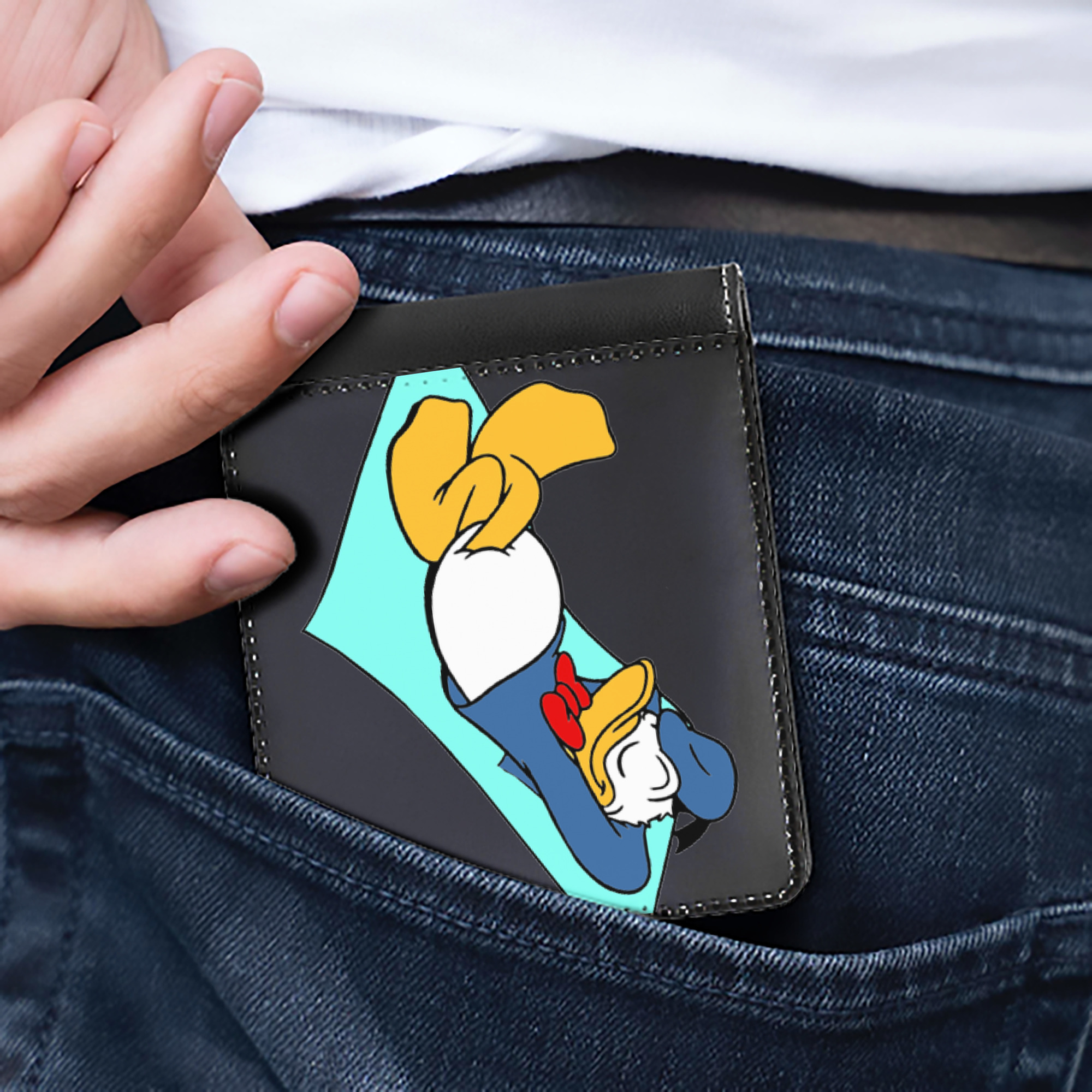 （画像用） ミッキーマウス Mickey Mouse 二つ折り革財布