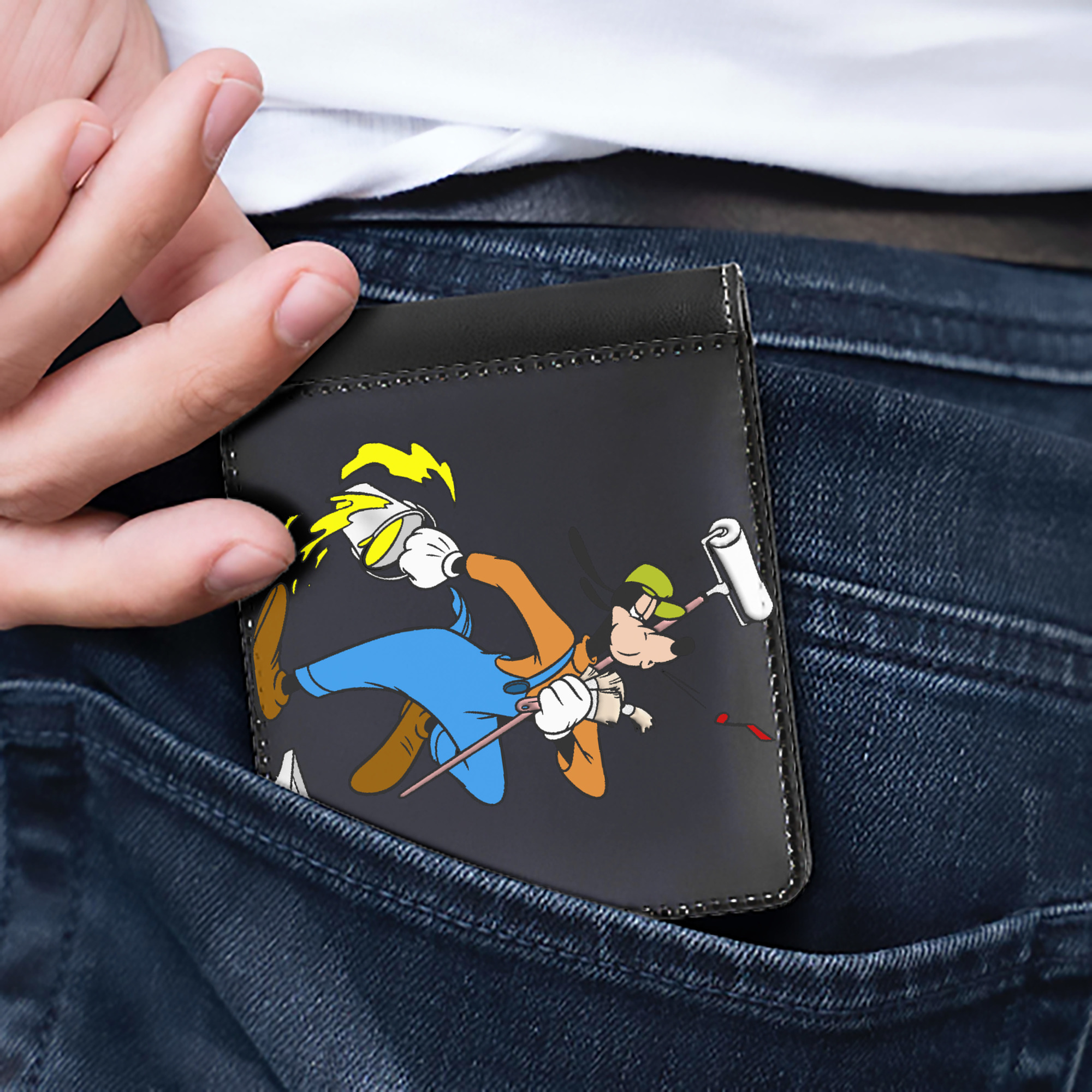 （画像用） ミッキーマウス Mickey Mouse 二つ折り革財布