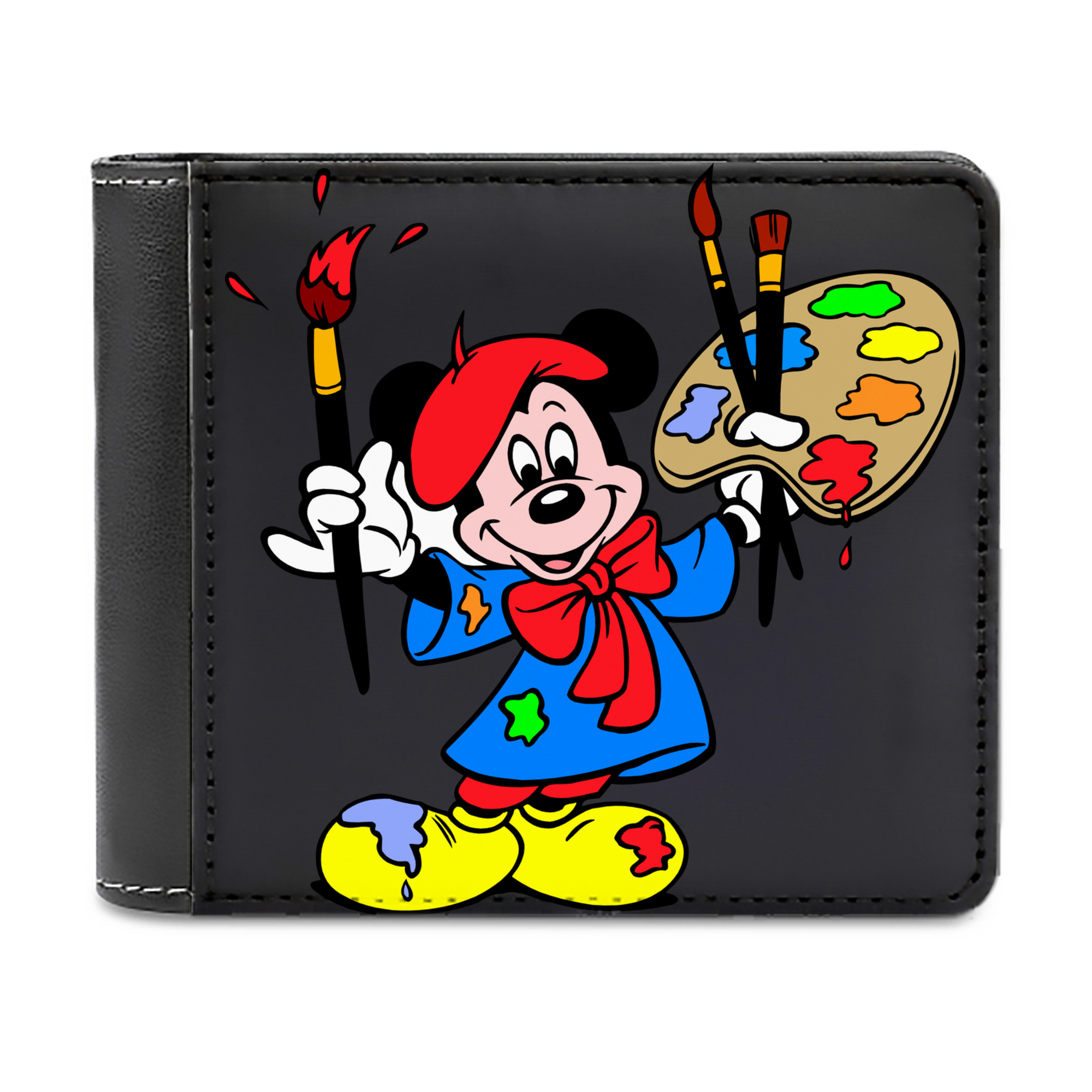 （画像用） ミッキーマウス Mickey Mouse 二つ折り革財布