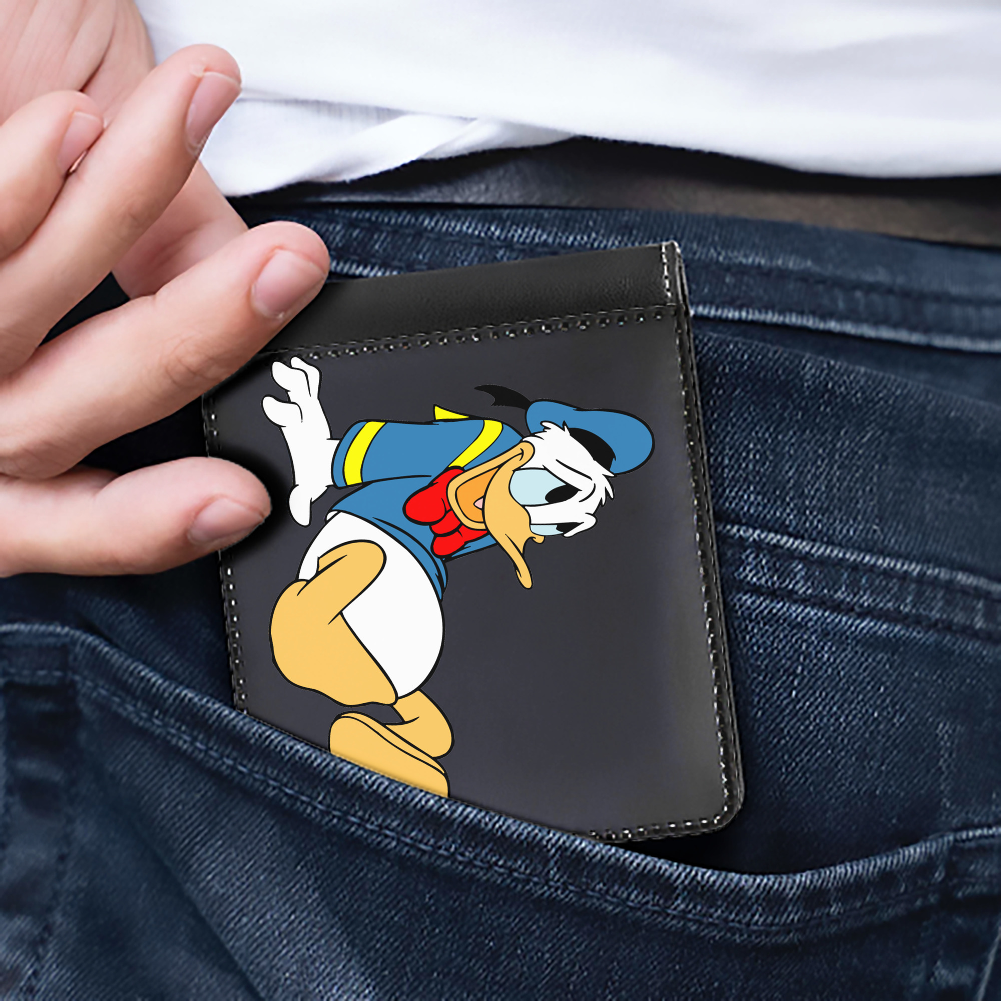 （画像用） ミッキーマウス Mickey Mouse 二つ折り革財布