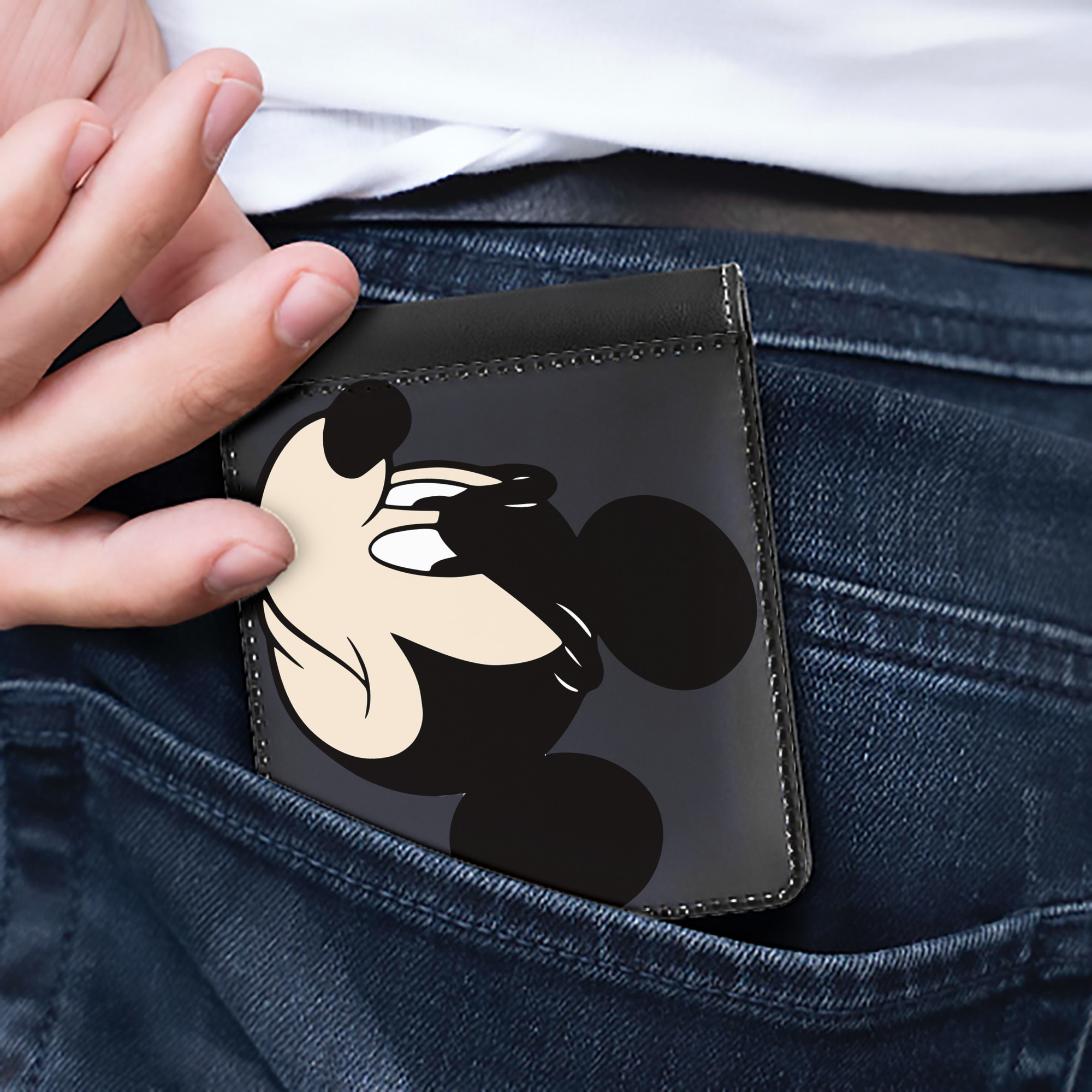 （画像用） ミッキーマウス Mickey Mouse 二つ折り革財布