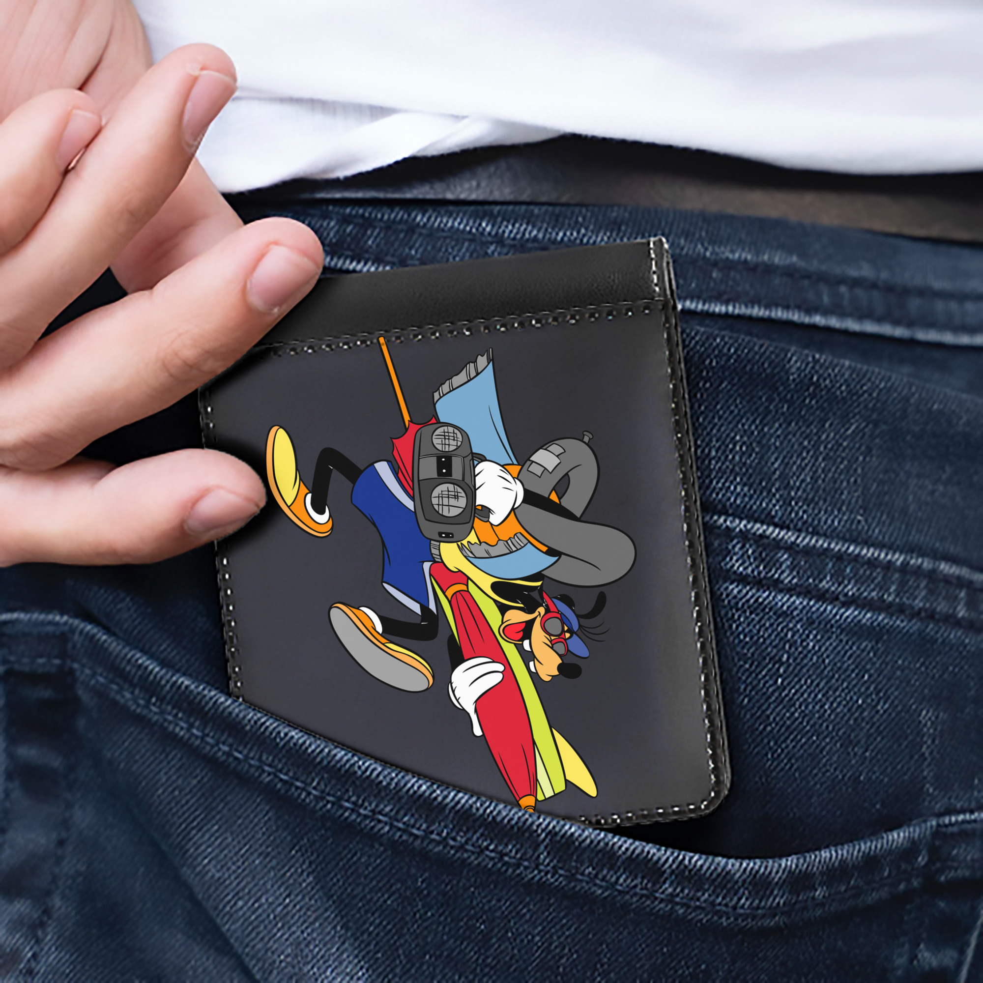 （画像用） ミッキーマウス Mickey Mouse 二つ折り革財布