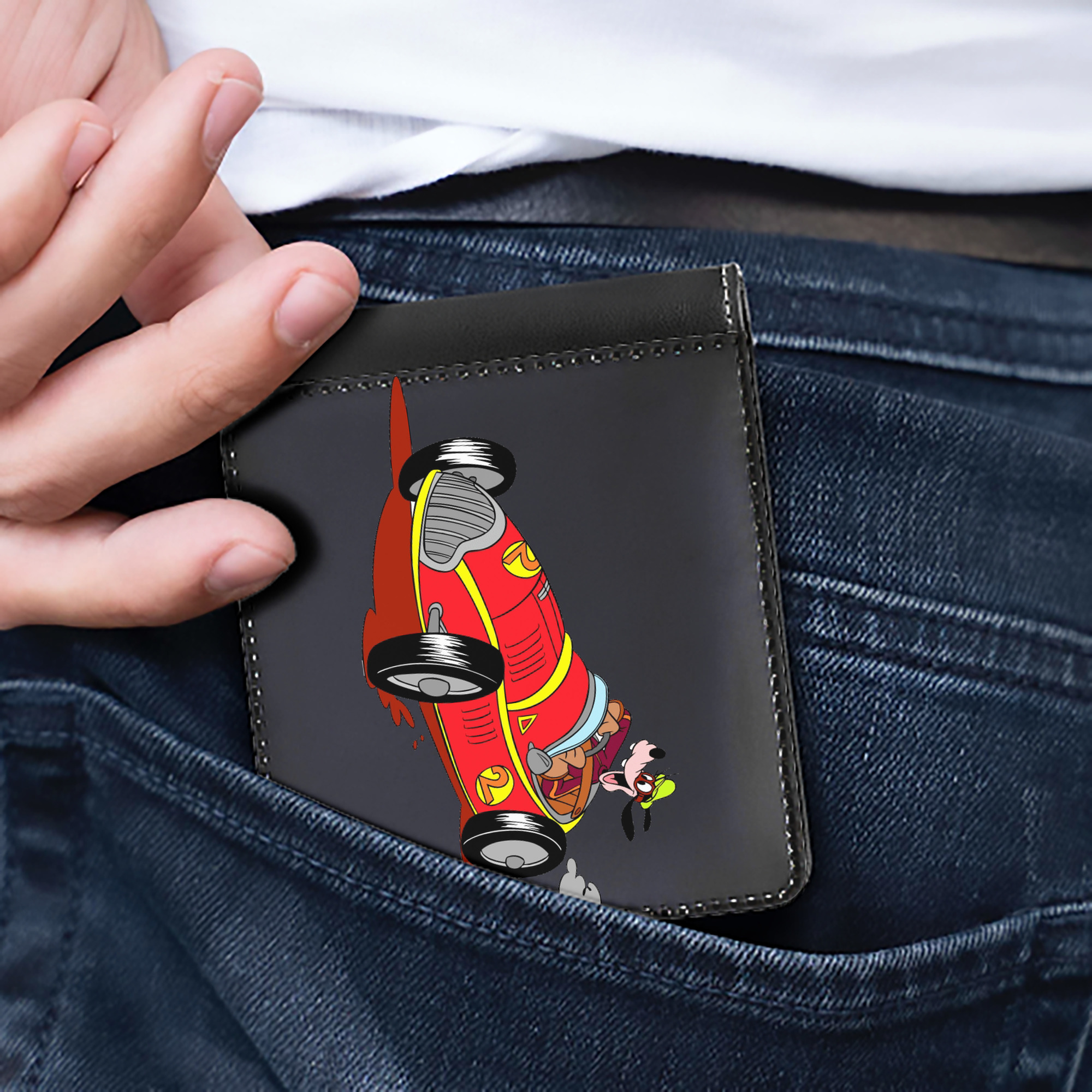 （画像用） ミッキーマウス Mickey Mouse 二つ折り革財布