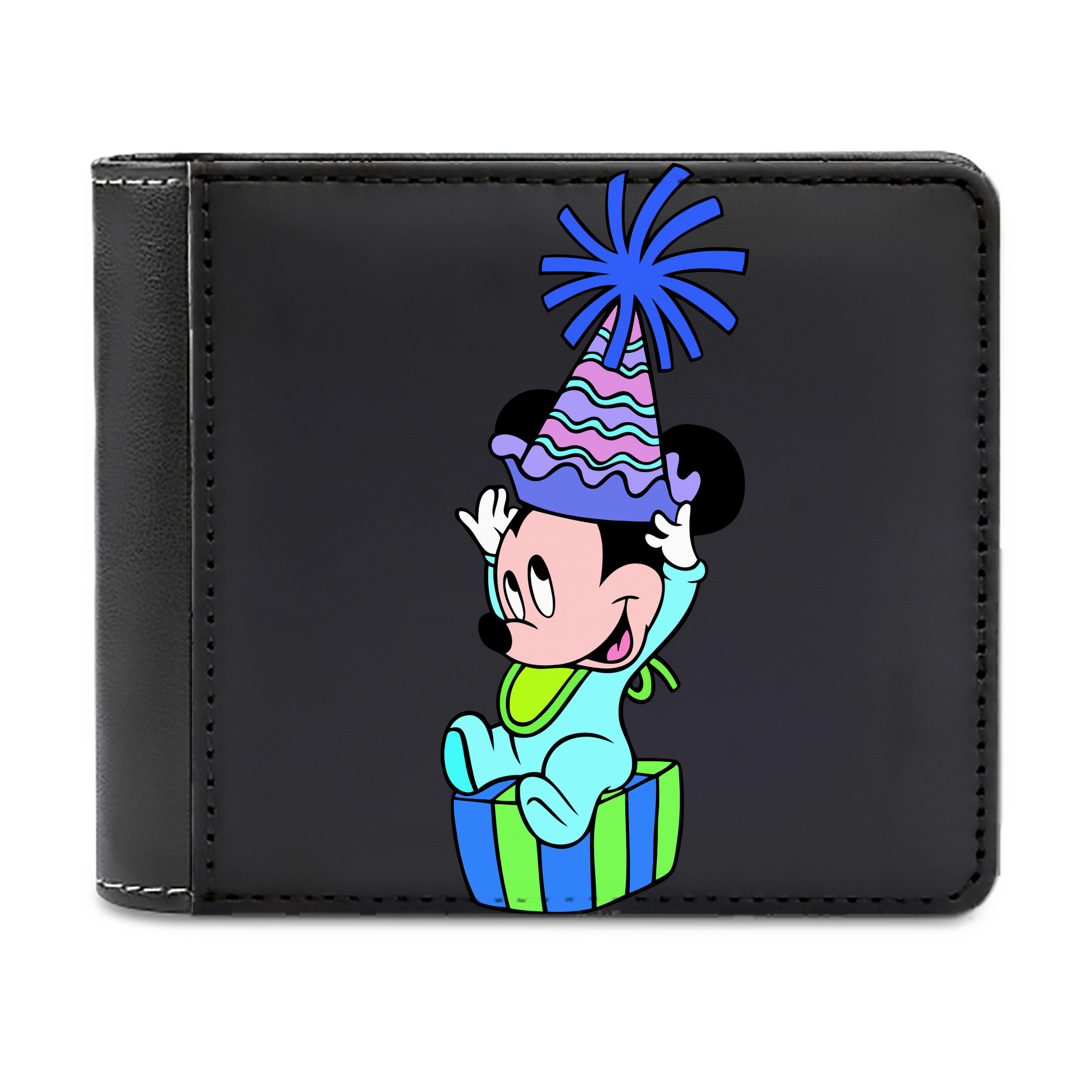 （画像用） ミッキーマウス Mickey Mouse 二つ折り革財布