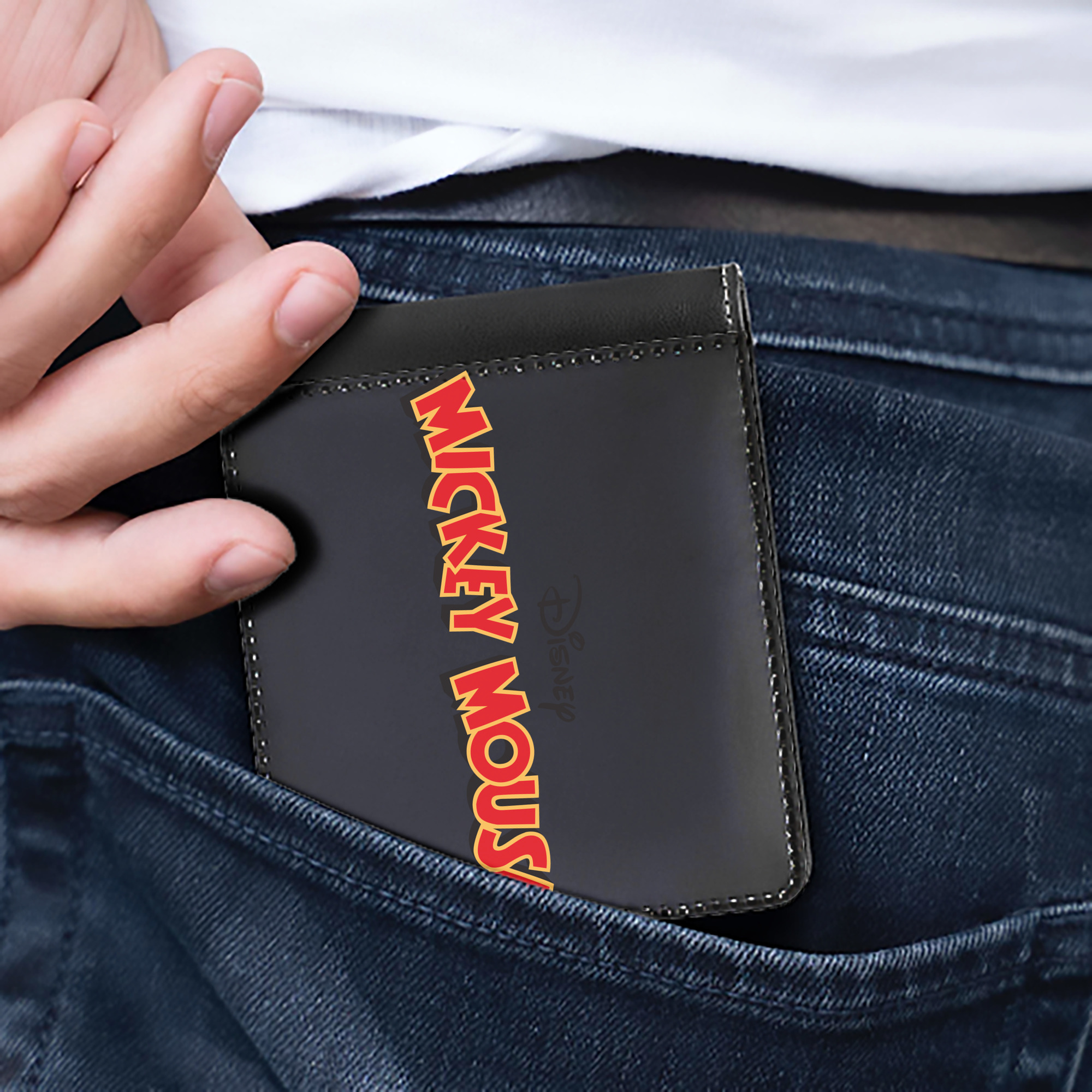（画像用） ミッキーマウス Mickey Mouse 二つ折り革財布