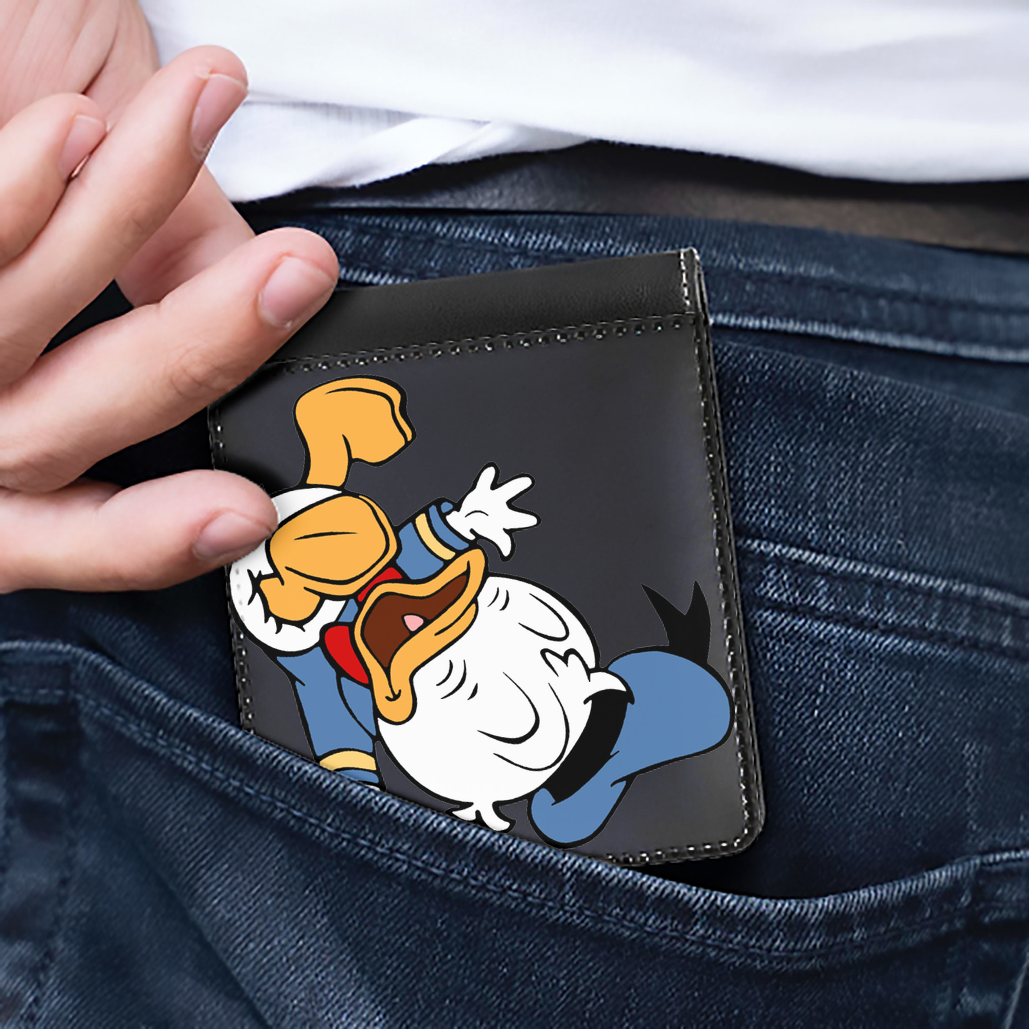 （画像用） ミッキーマウス Mickey Mouse 二つ折り革財布