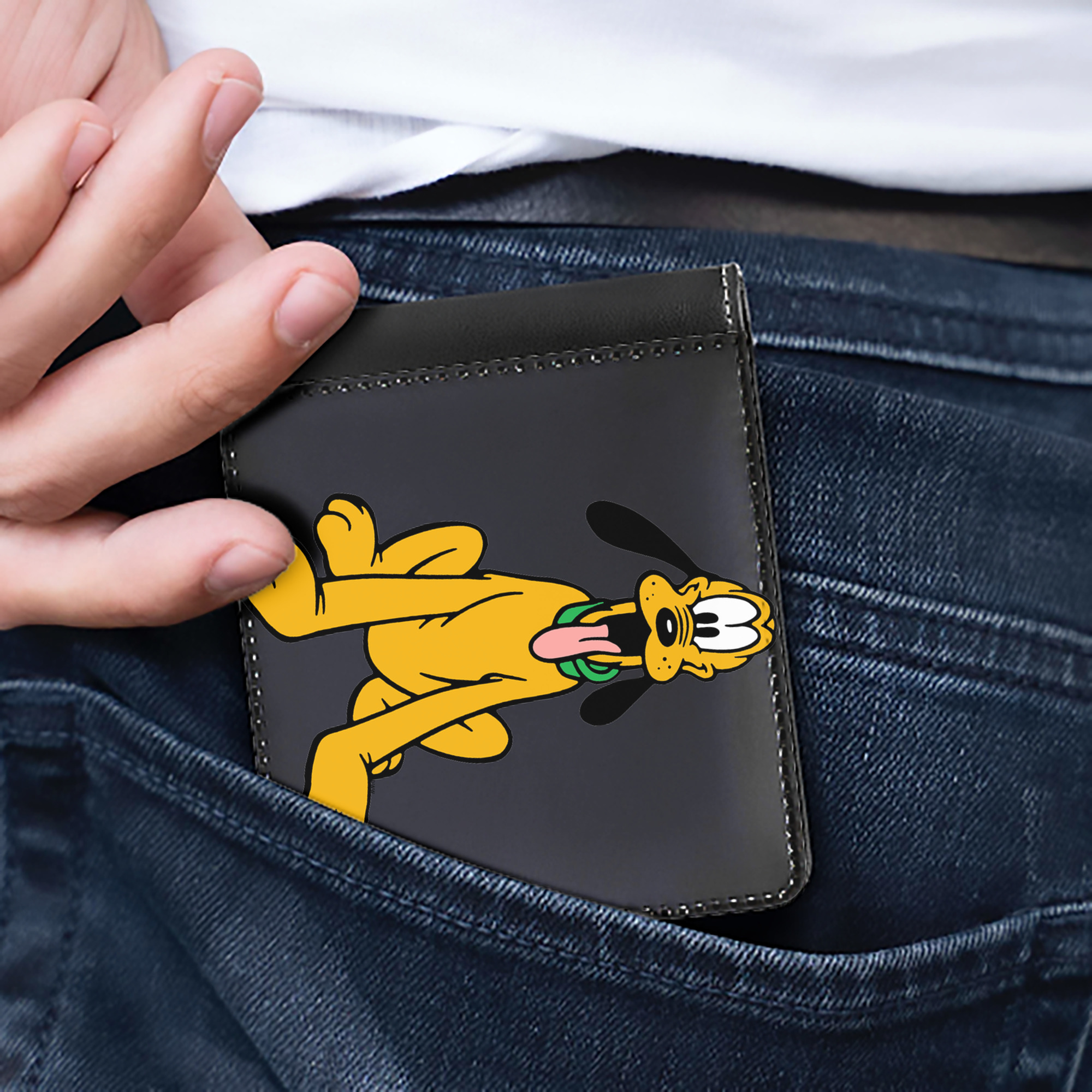 （画像用） ミッキーマウス Mickey Mouse 二つ折り革財布