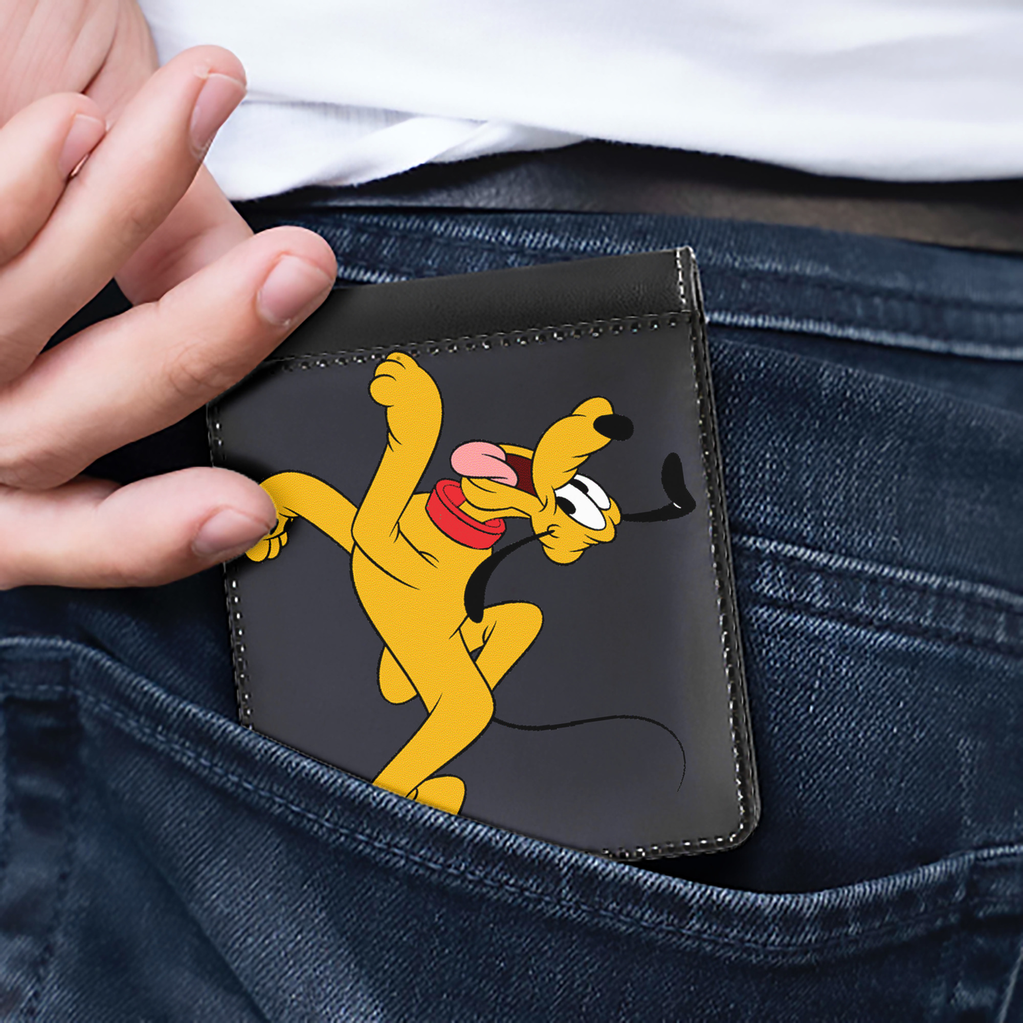 （画像用） ミッキーマウス Mickey Mouse 二つ折り革財布