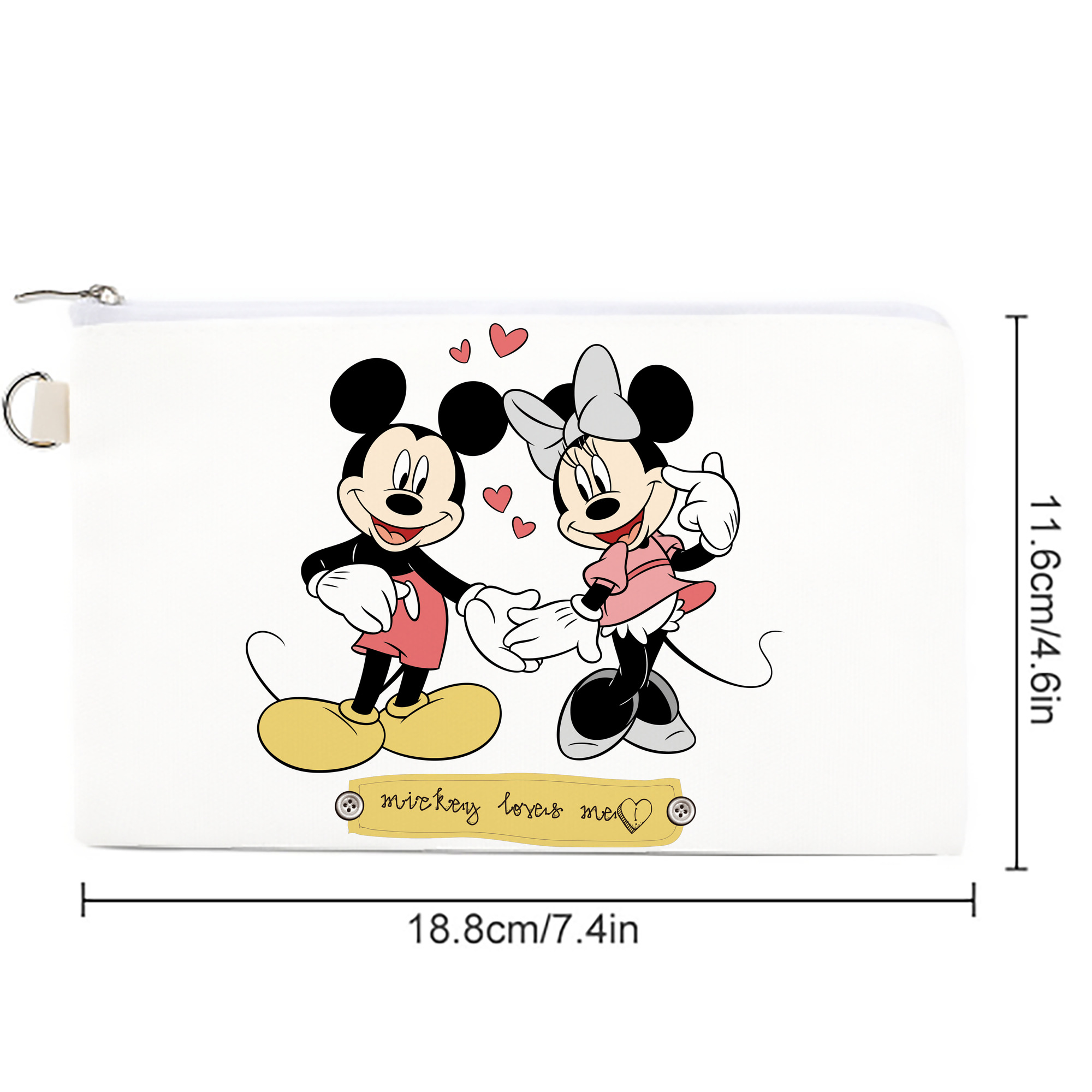 ミッキーマウス Mickey Mouse キャンバス生地ポーチ　小物入れ