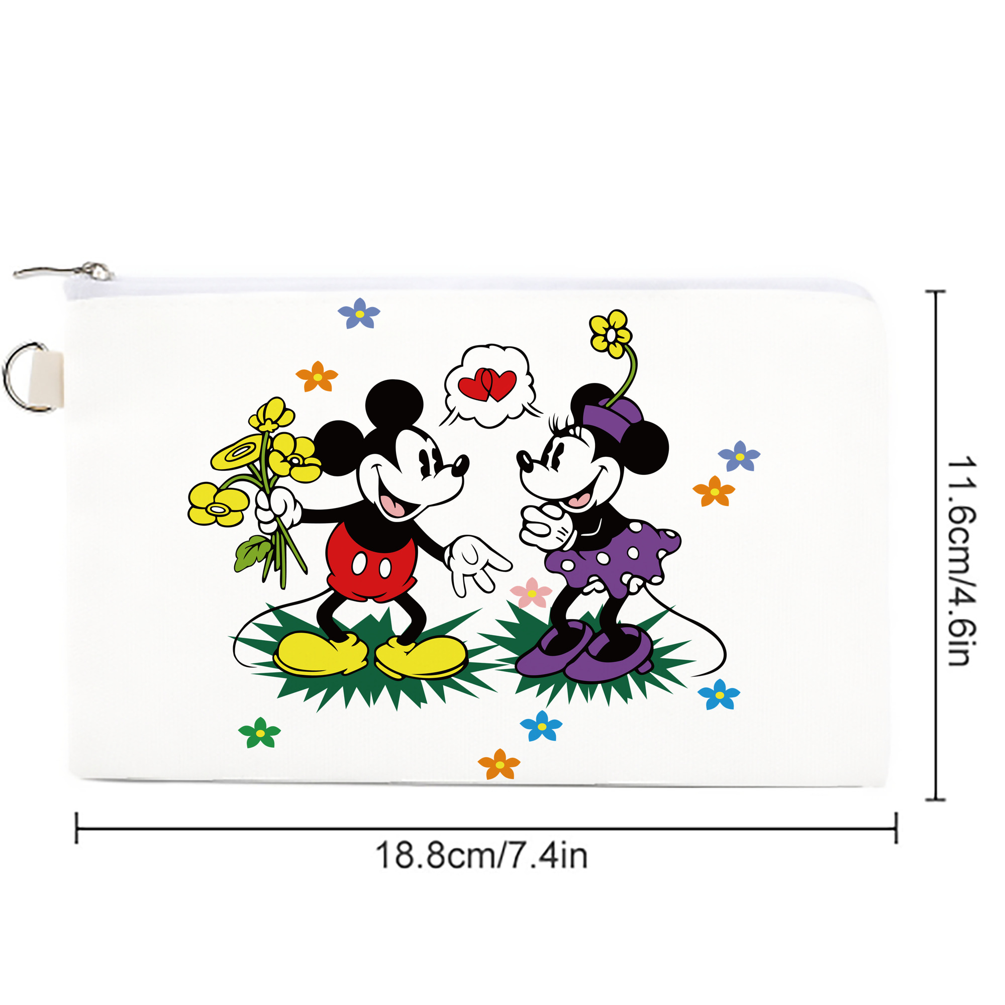 ミッキーマウス Mickey Mouse キャンバス生地ポーチ　小物入れ