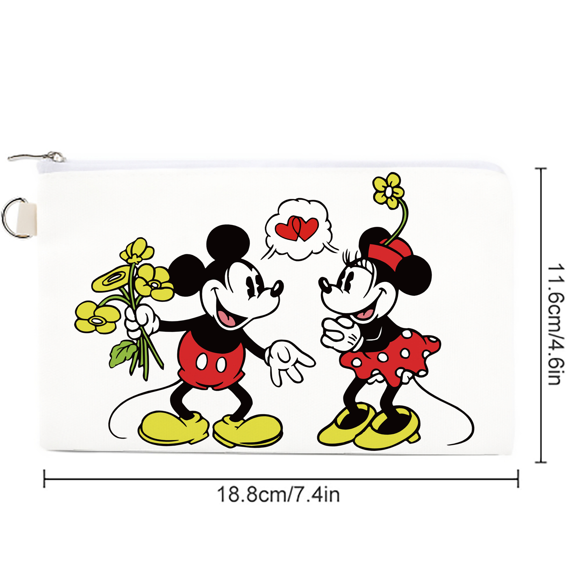 ミッキーマウス Mickey Mouse キャンバス生地ポーチ　小物入れ