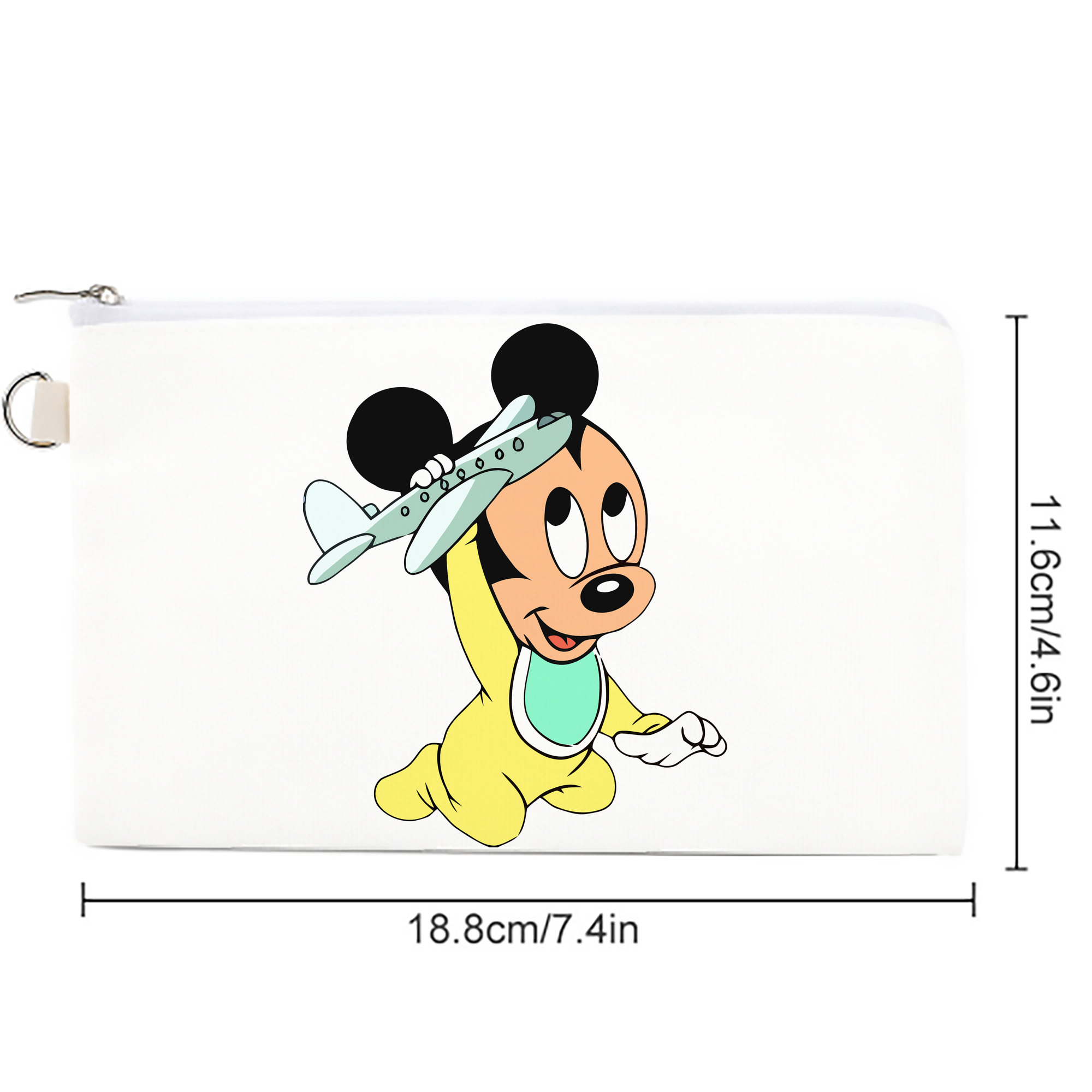 ミッキーマウス Mickey Mouse キャンバス生地ポーチ　小物入れ