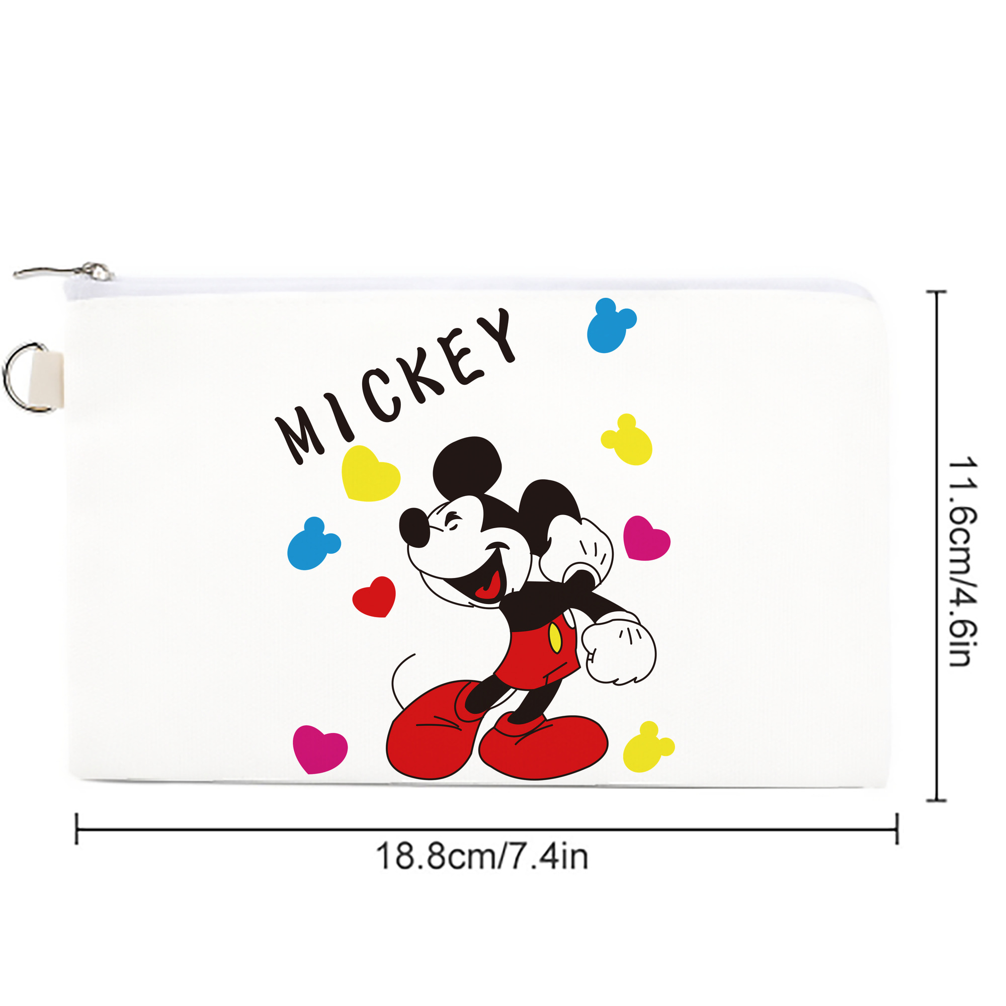 ミッキーマウス Mickey Mouse キャンバス生地ポーチ　小物入れ
