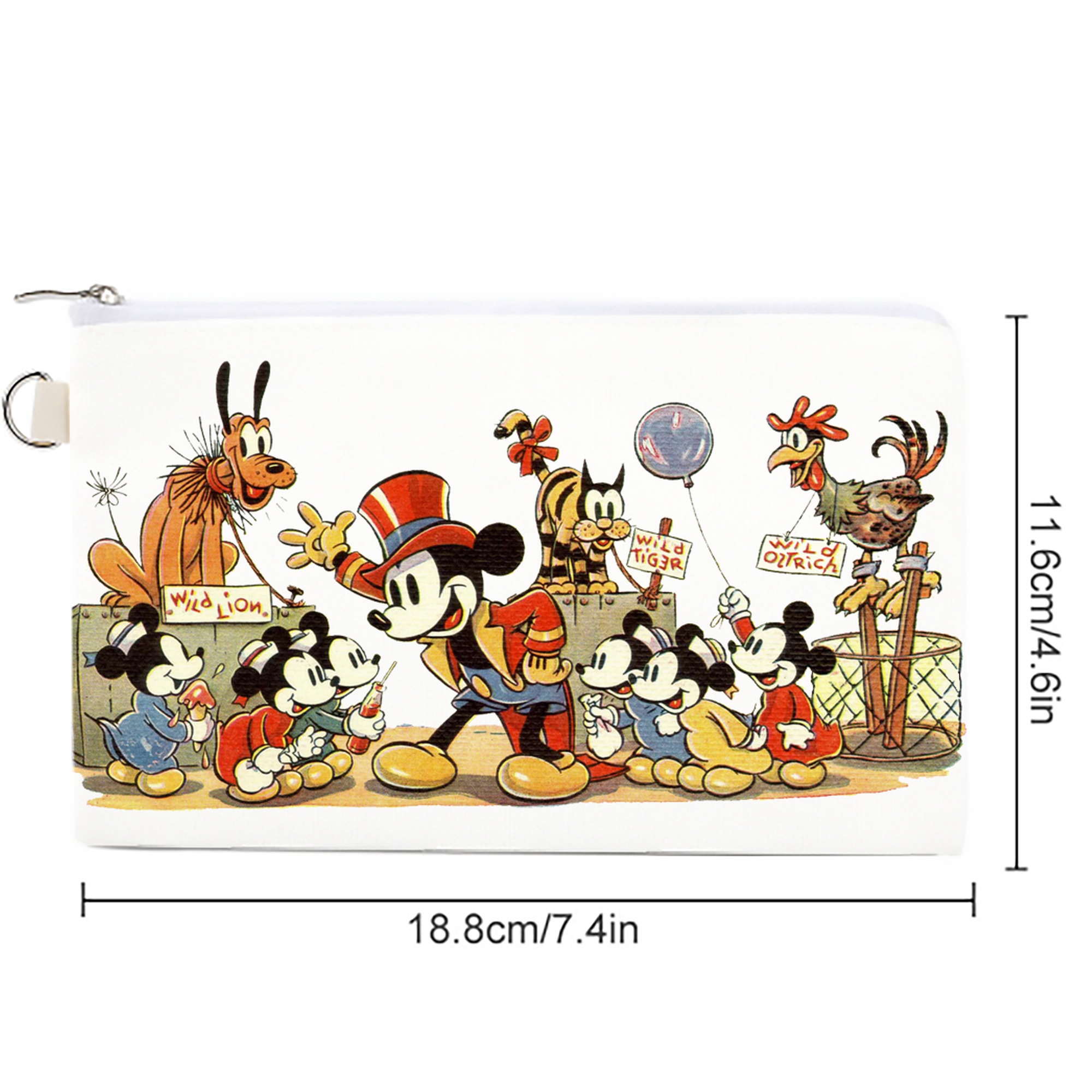 ミッキーマウス Mickey Mouse キャンバス生地ポーチ　小物入れ