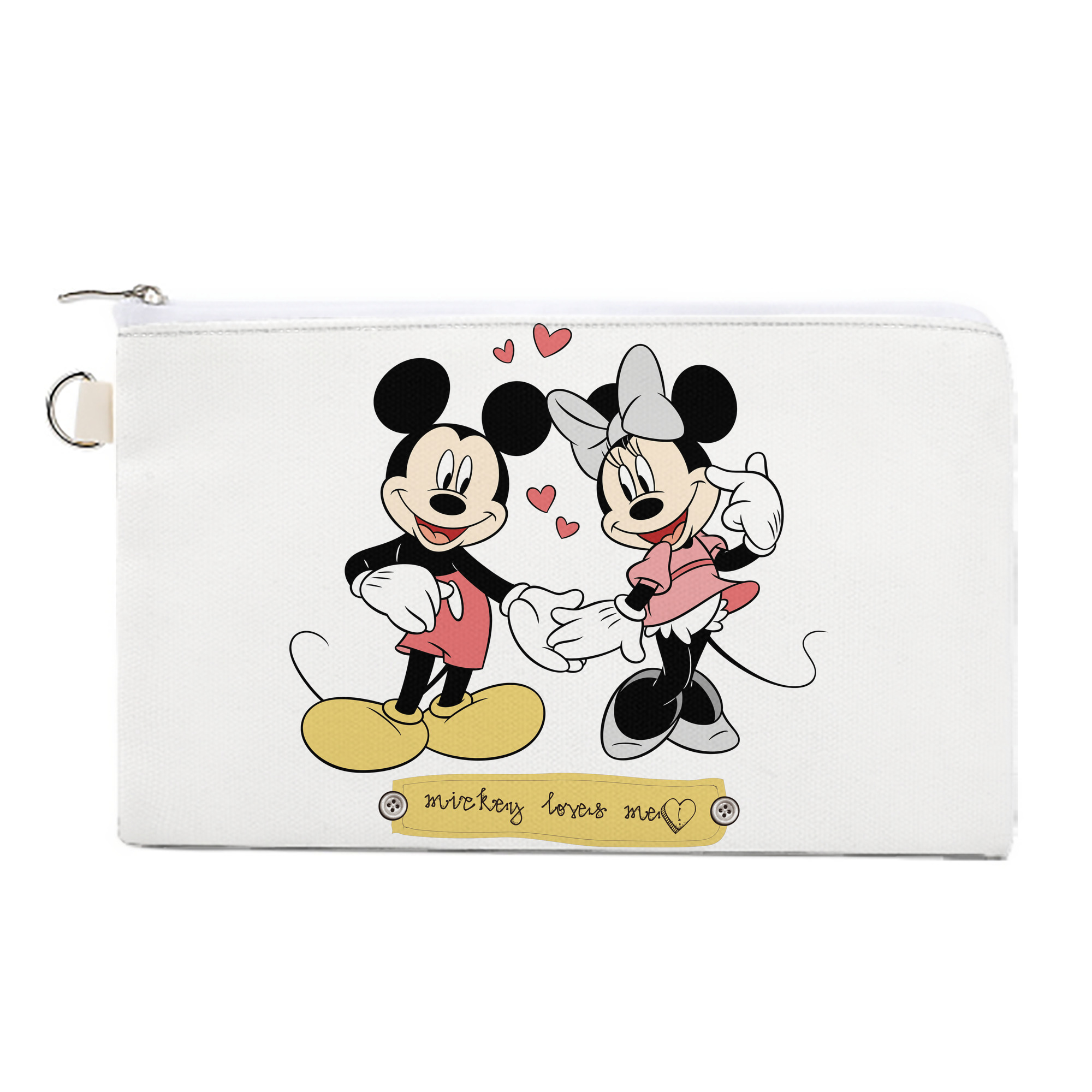 （画像用） ミッキーマウス Mickey Mouse キャンバス生地ポーチ　小物入れ