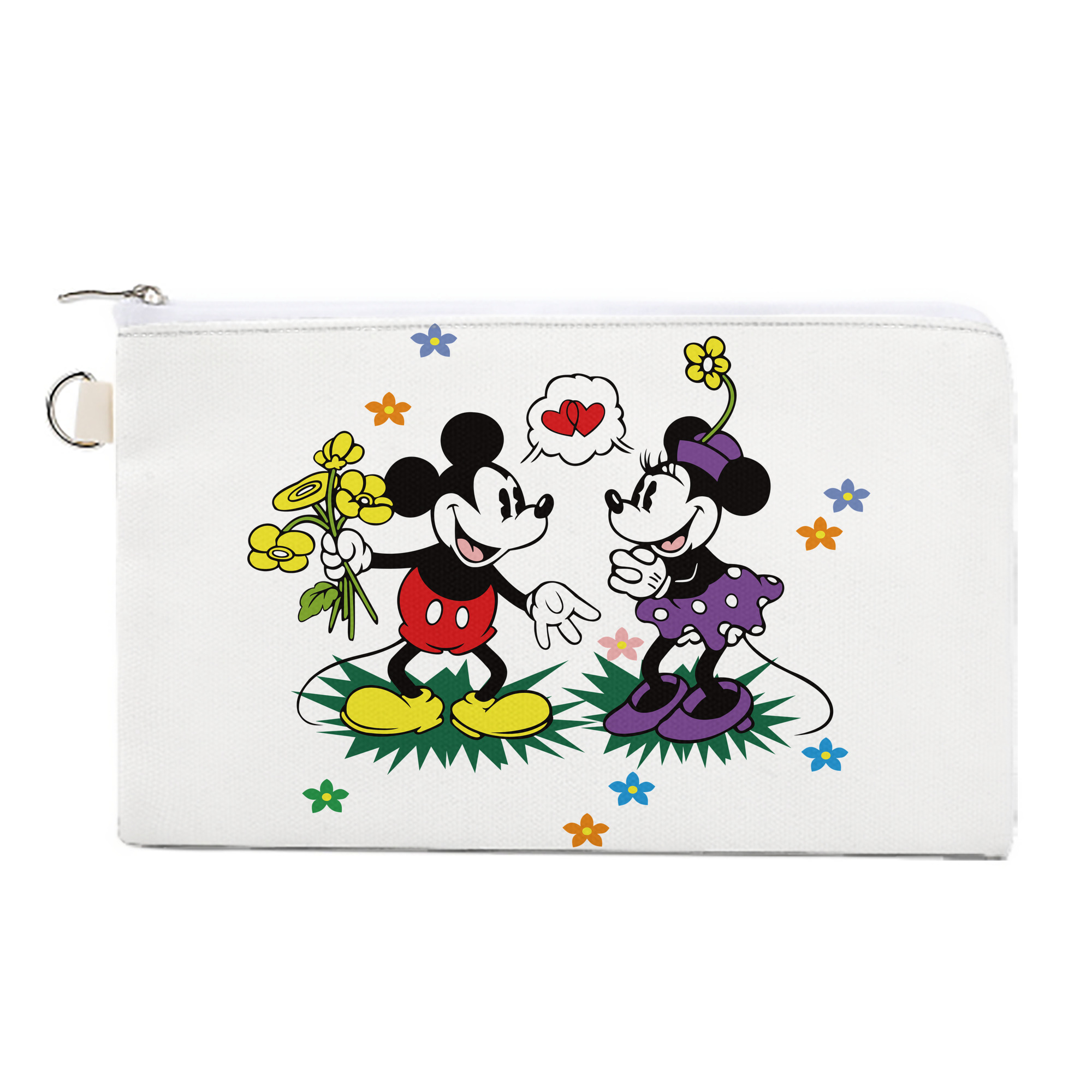 （画像用） ミッキーマウス Mickey Mouse キャンバス生地ポーチ　小物入れ