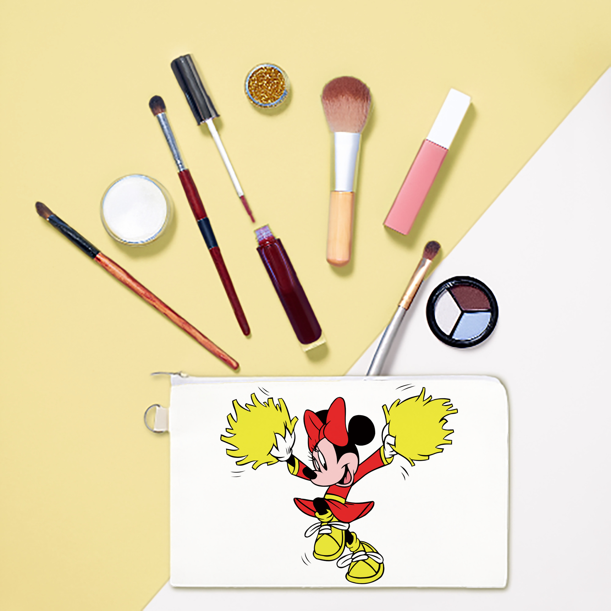 （画像用） ミッキーマウス Mickey Mouse キャンバス生地ポーチ　小物入れ